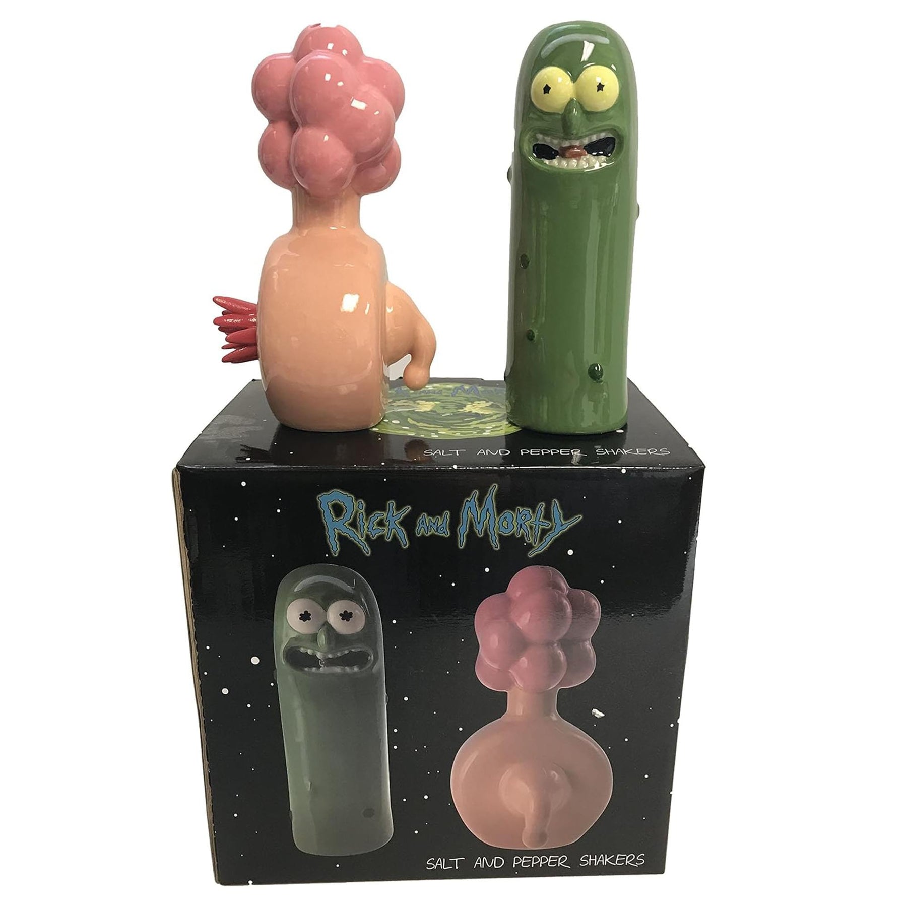 Rick and Morty Plumbus/ Pickle Rick Salt and Pepper Shaker Set