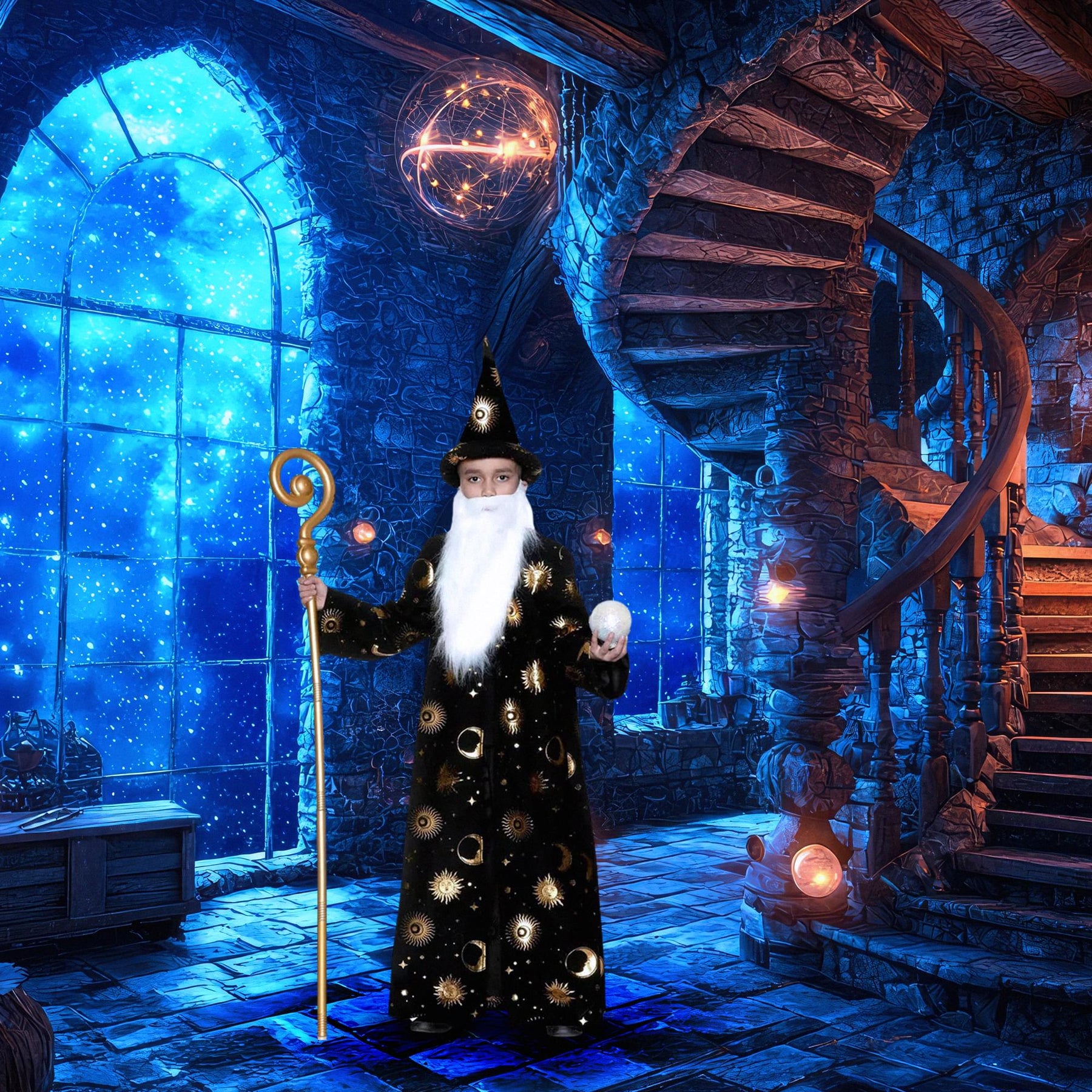 Wizard Robe- Black Children's Costume