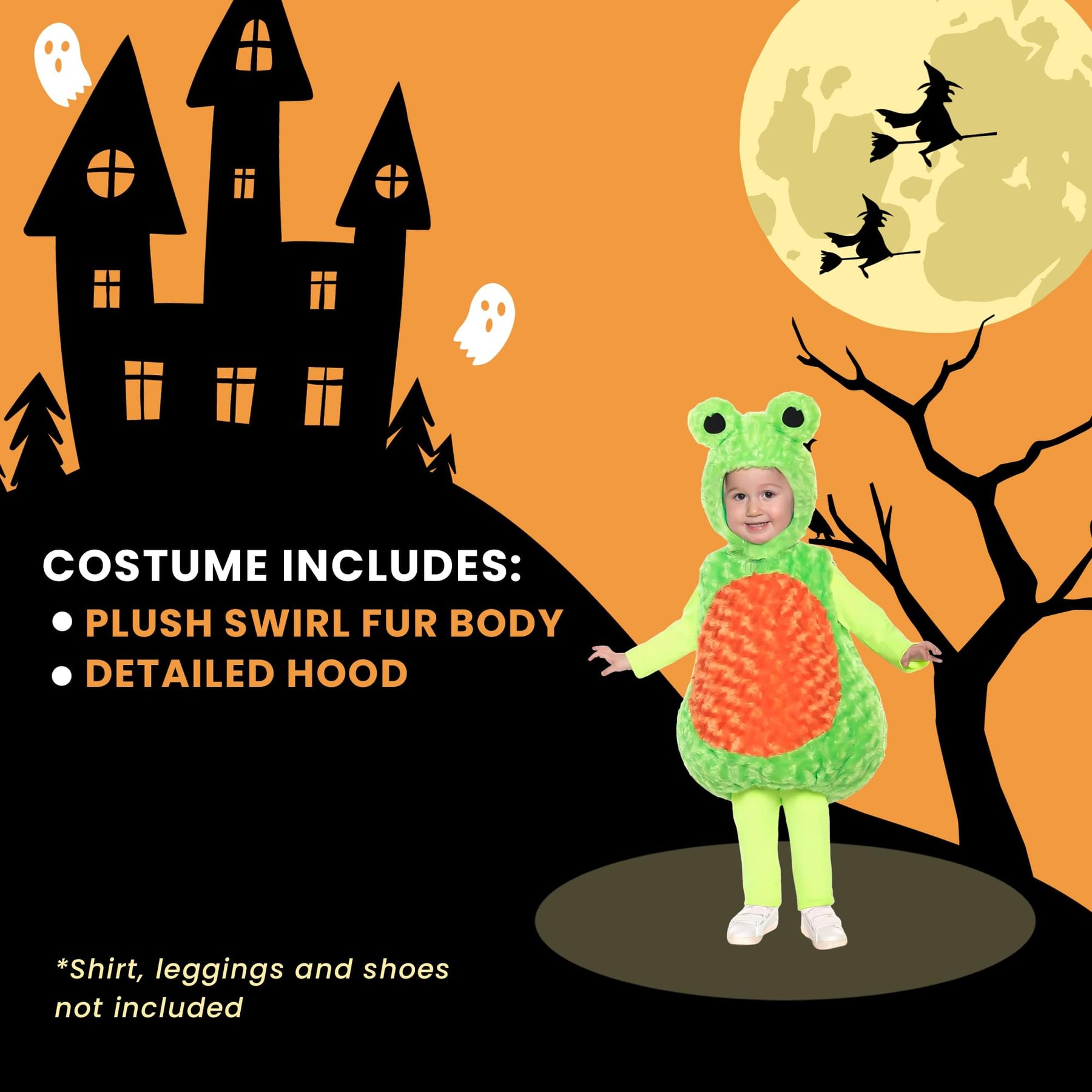 Green Tree Frog Plush Baby Costume With Hood