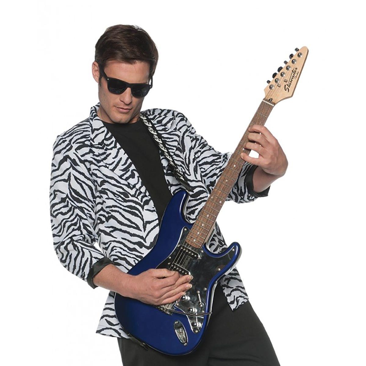 80's Zebra Blazer White Adult Costume