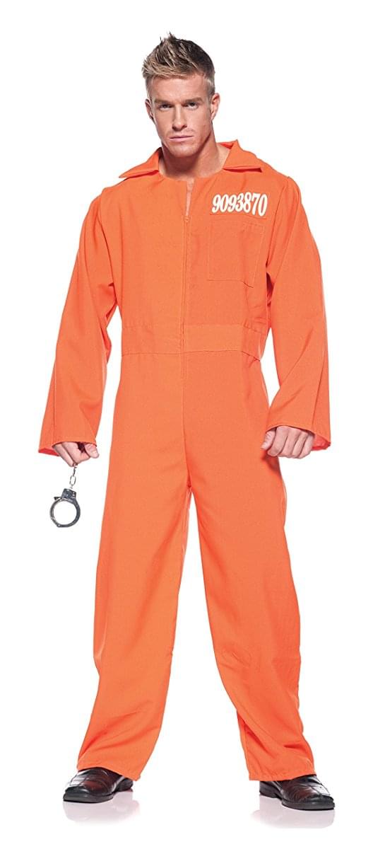 Orange Prison Jumpsuit Adult Costume: One Size