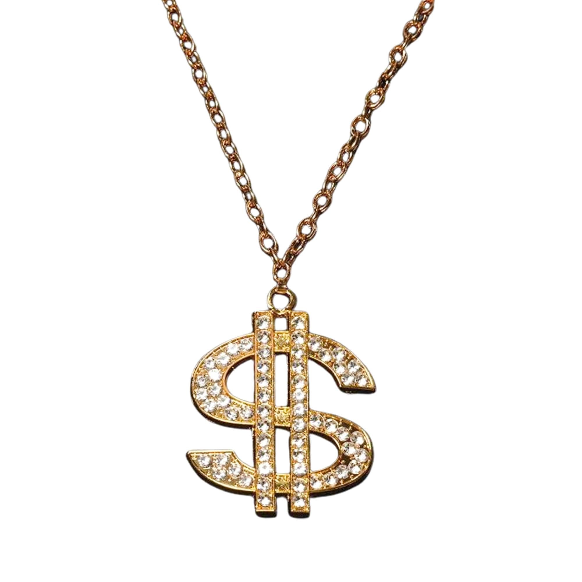 Gold Money Chain Necklace Costume Jewelry Free Shipping