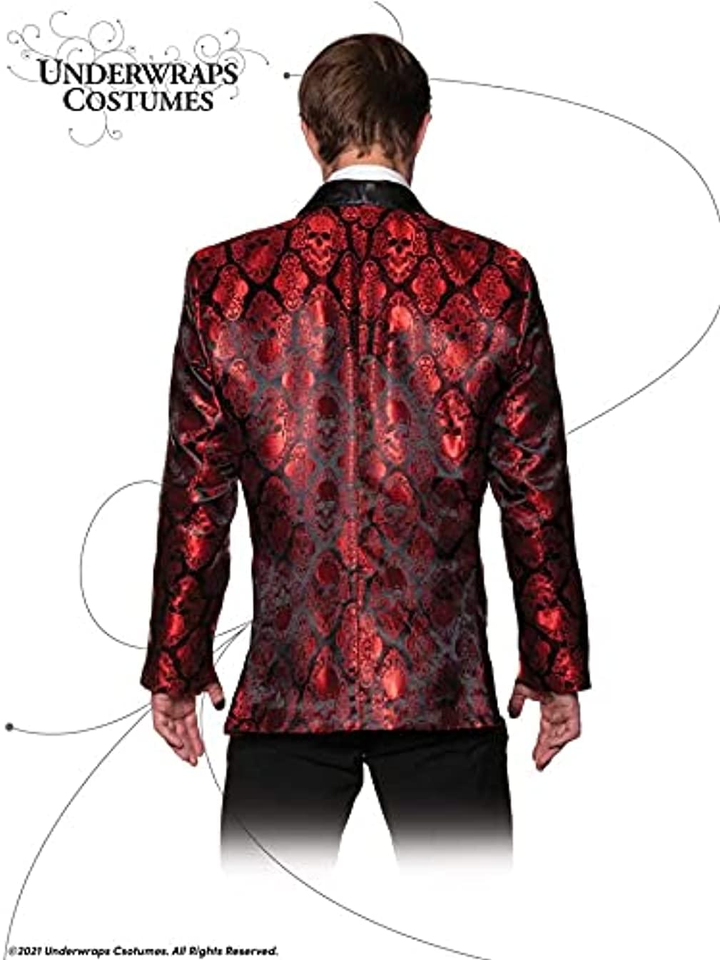 Red Jacard Jacket Adult Costume