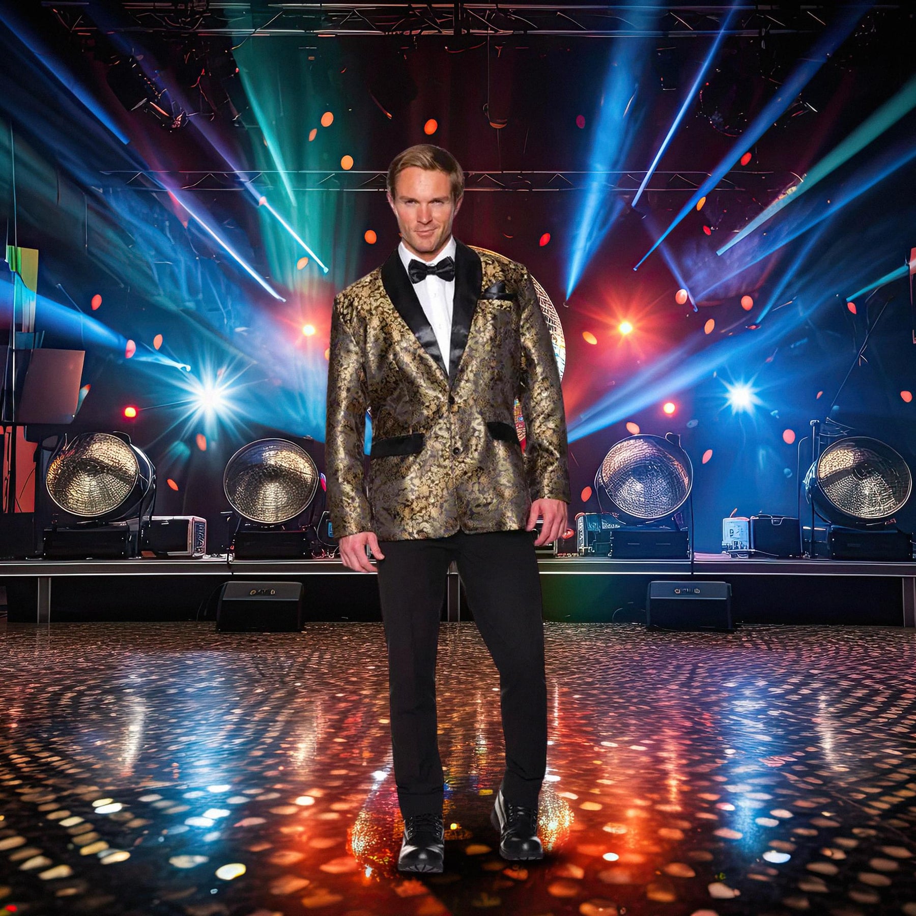 Gold Jacard Jacket Adult Costume