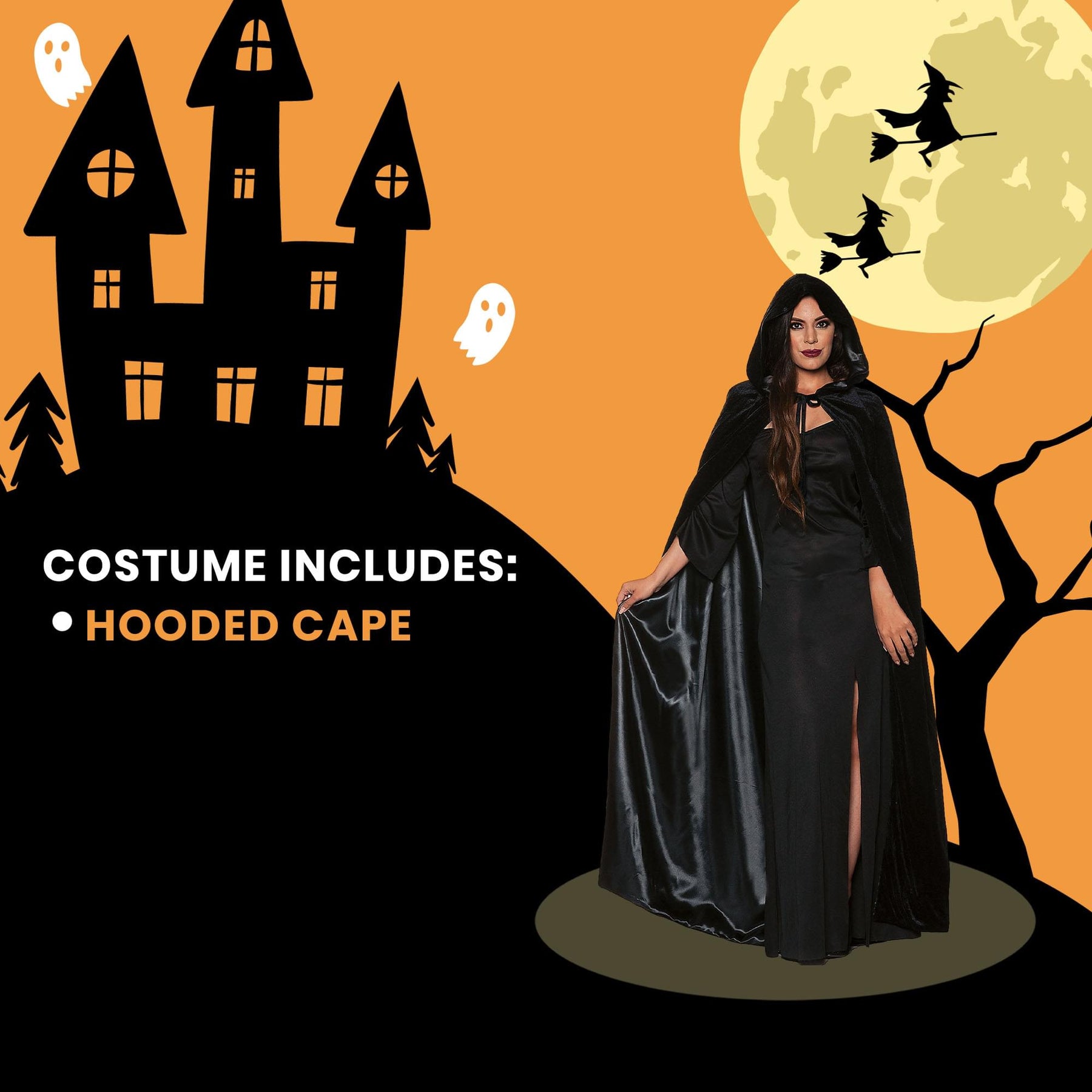 Black Adult Costume Cape | One Size