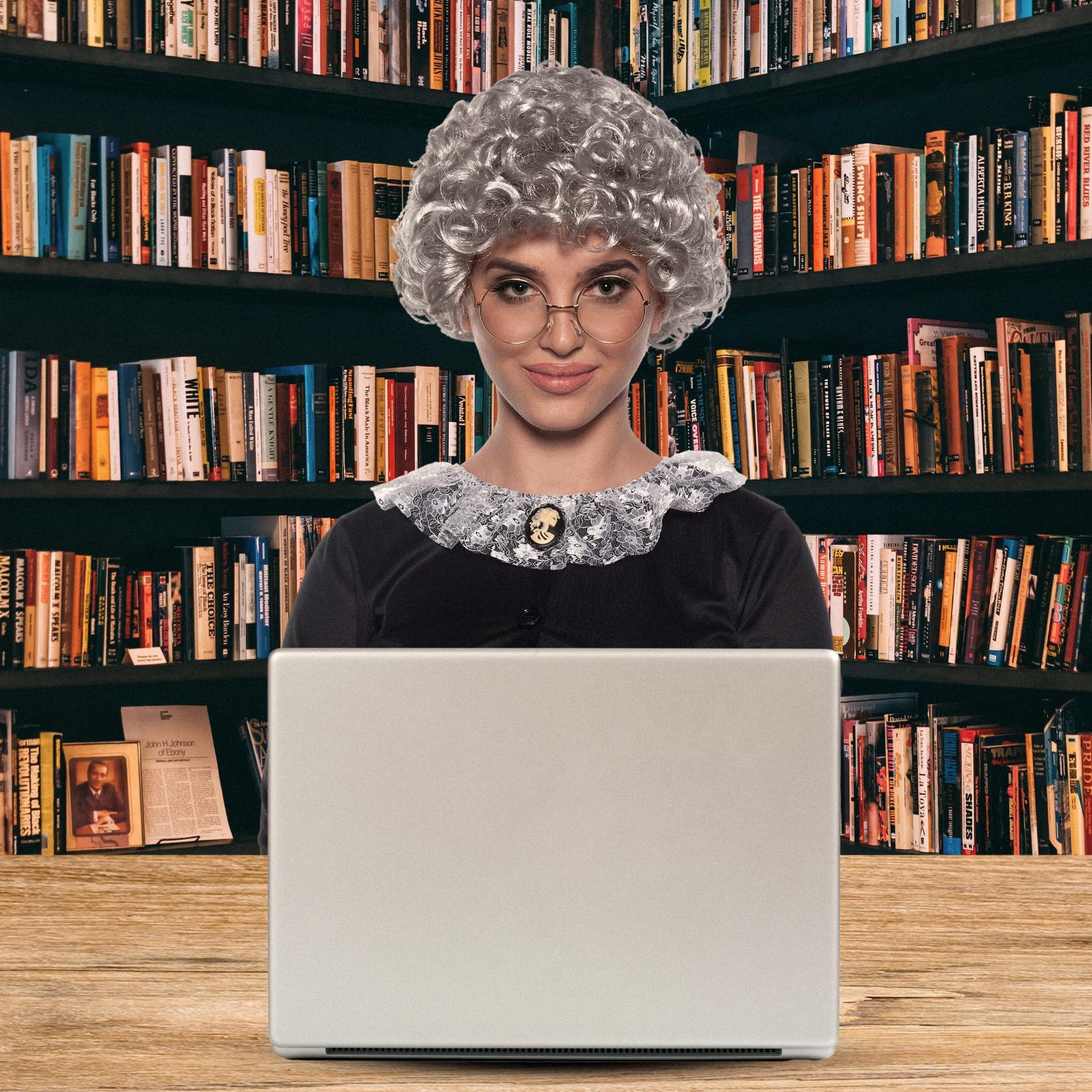 Old Lady Curls Adult Costume Wig