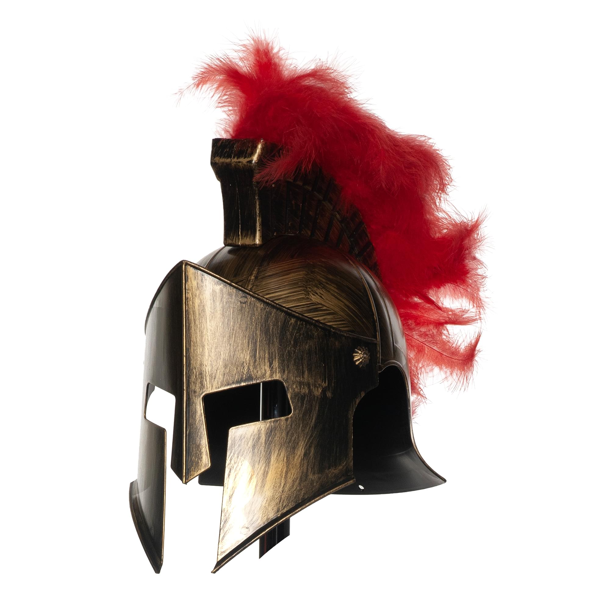 gladiator novelty motorcycle helmet Bronze Roman Gladiator Helmet with Feathers Adult Costume Accessory