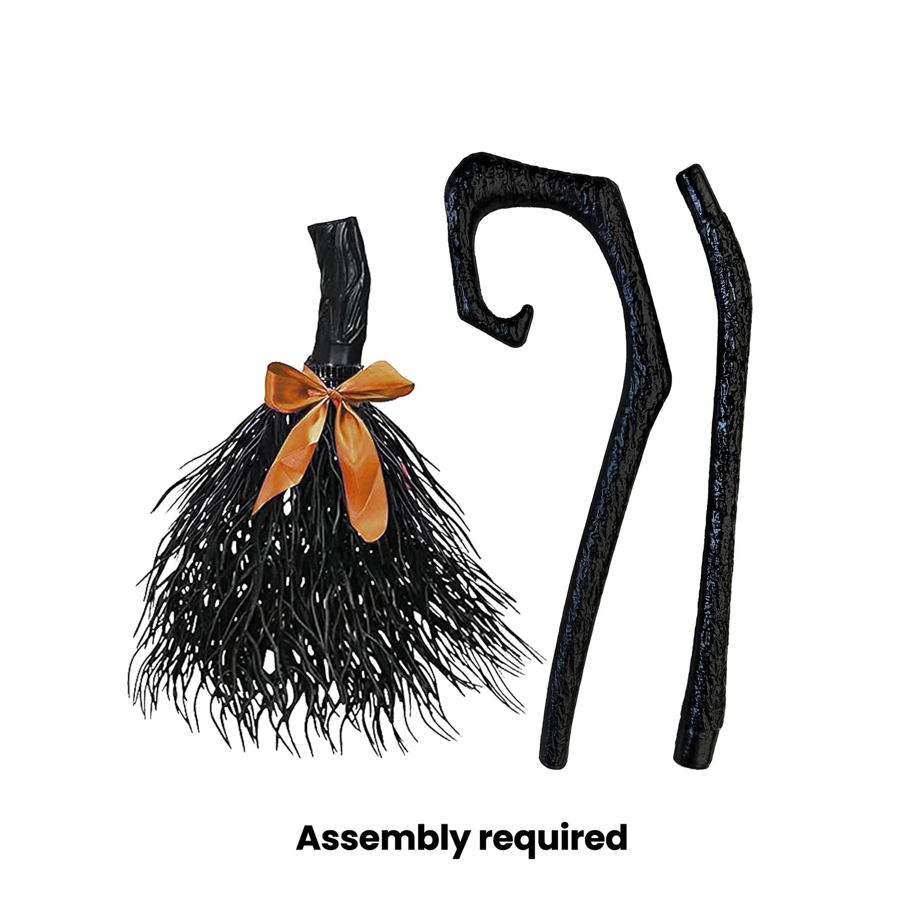 Witch Broom Black Costume Accessory