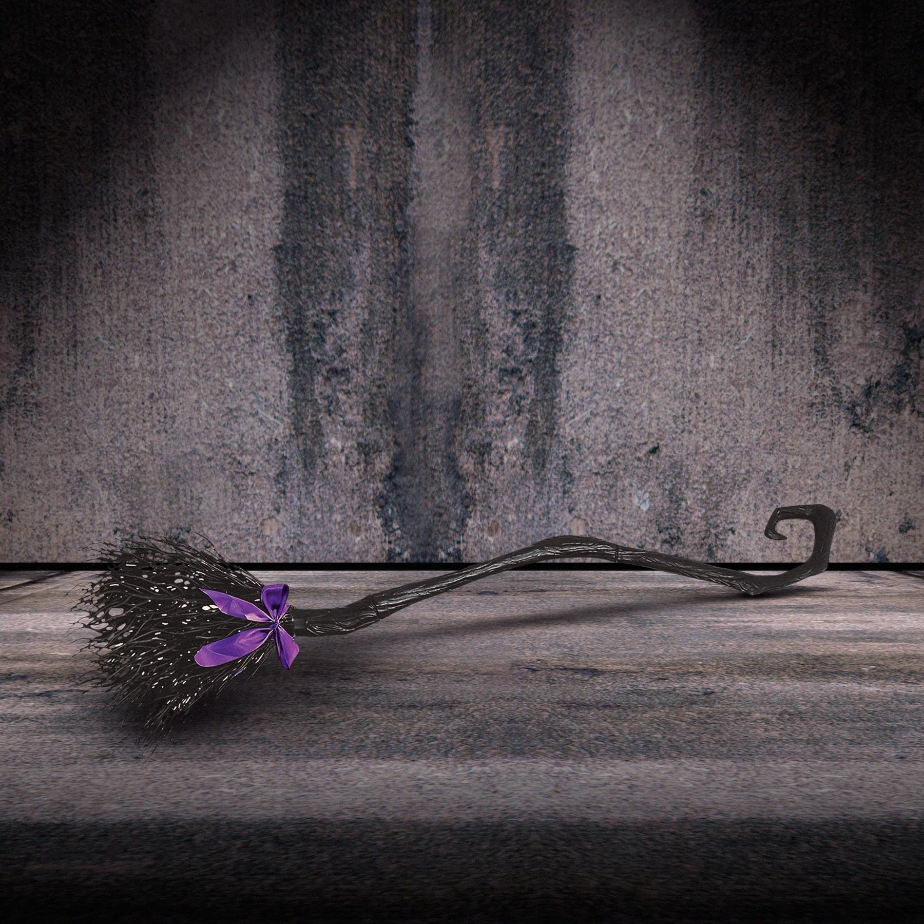 Witch Broom Black Costume Accessory