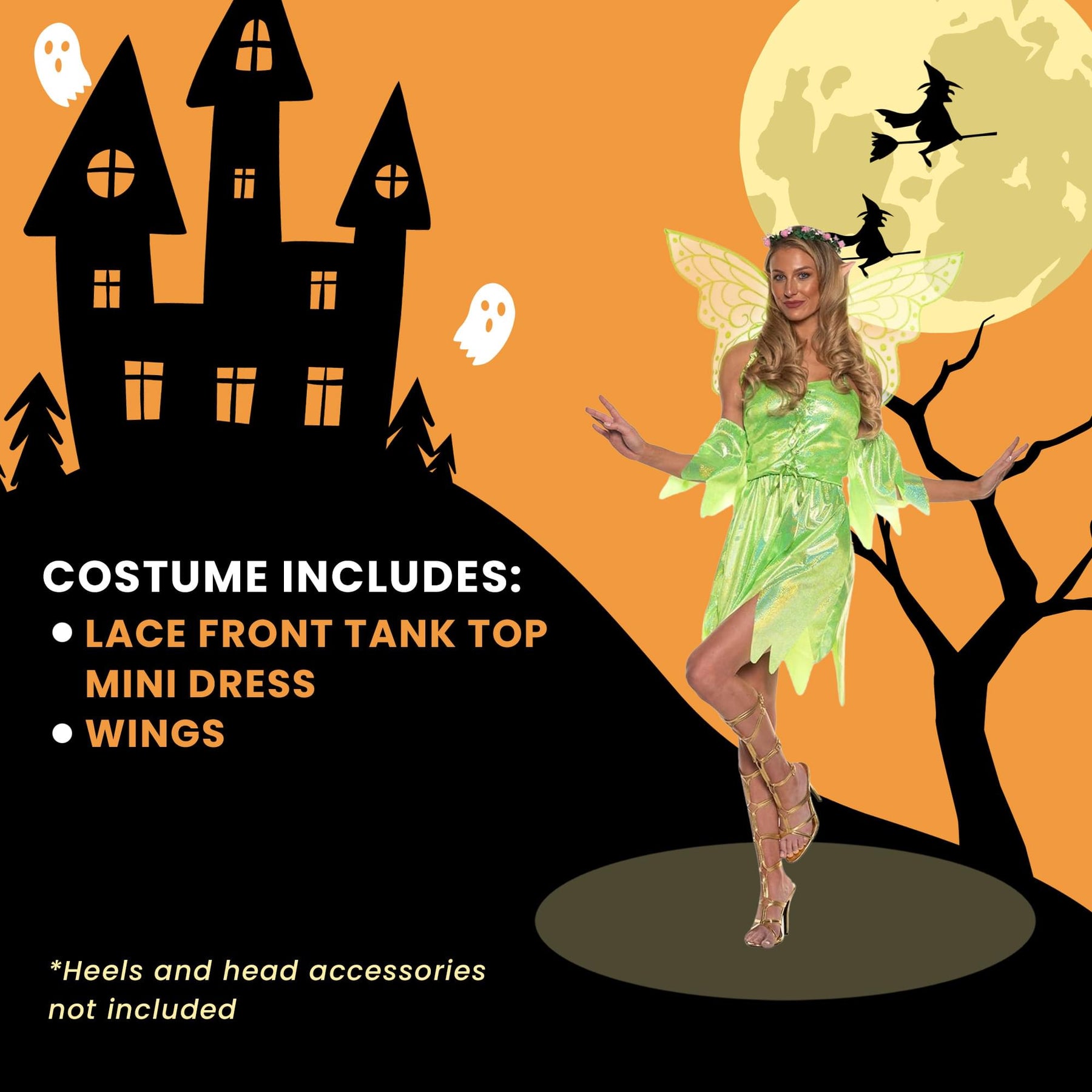 Green Sparkle Fairy Adult Costume
