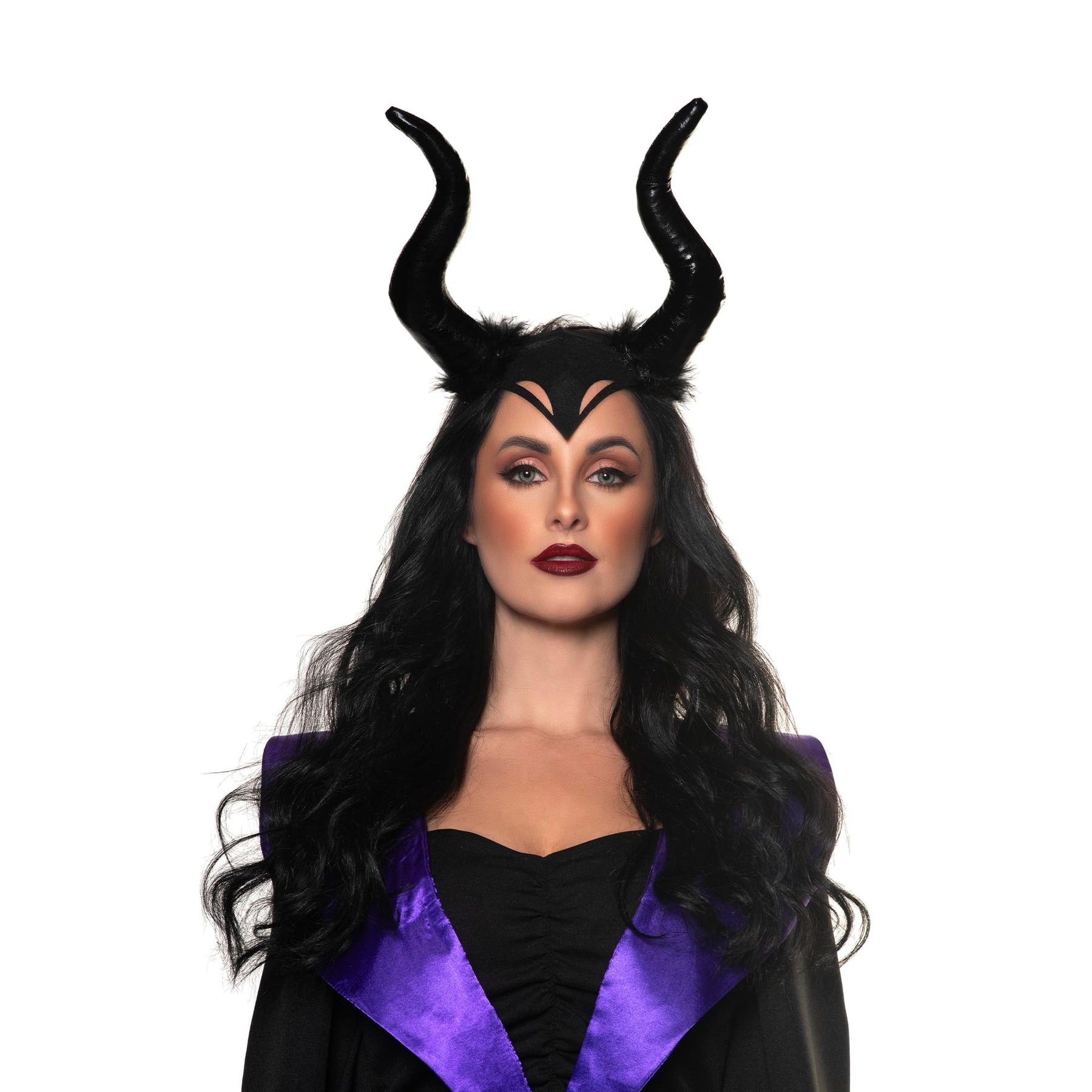Evil Queen Headband with Attached Horns Adult Costume Accessory