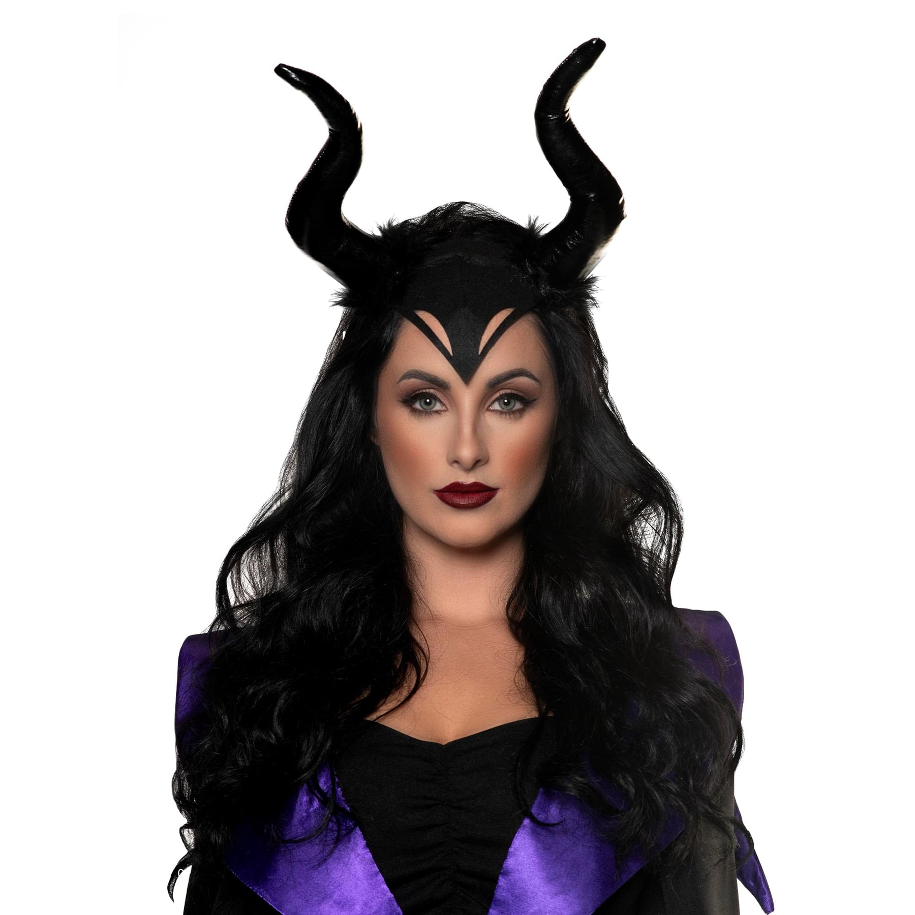 Evil Queen Headband with Attached Horns Adult Costume Accessory