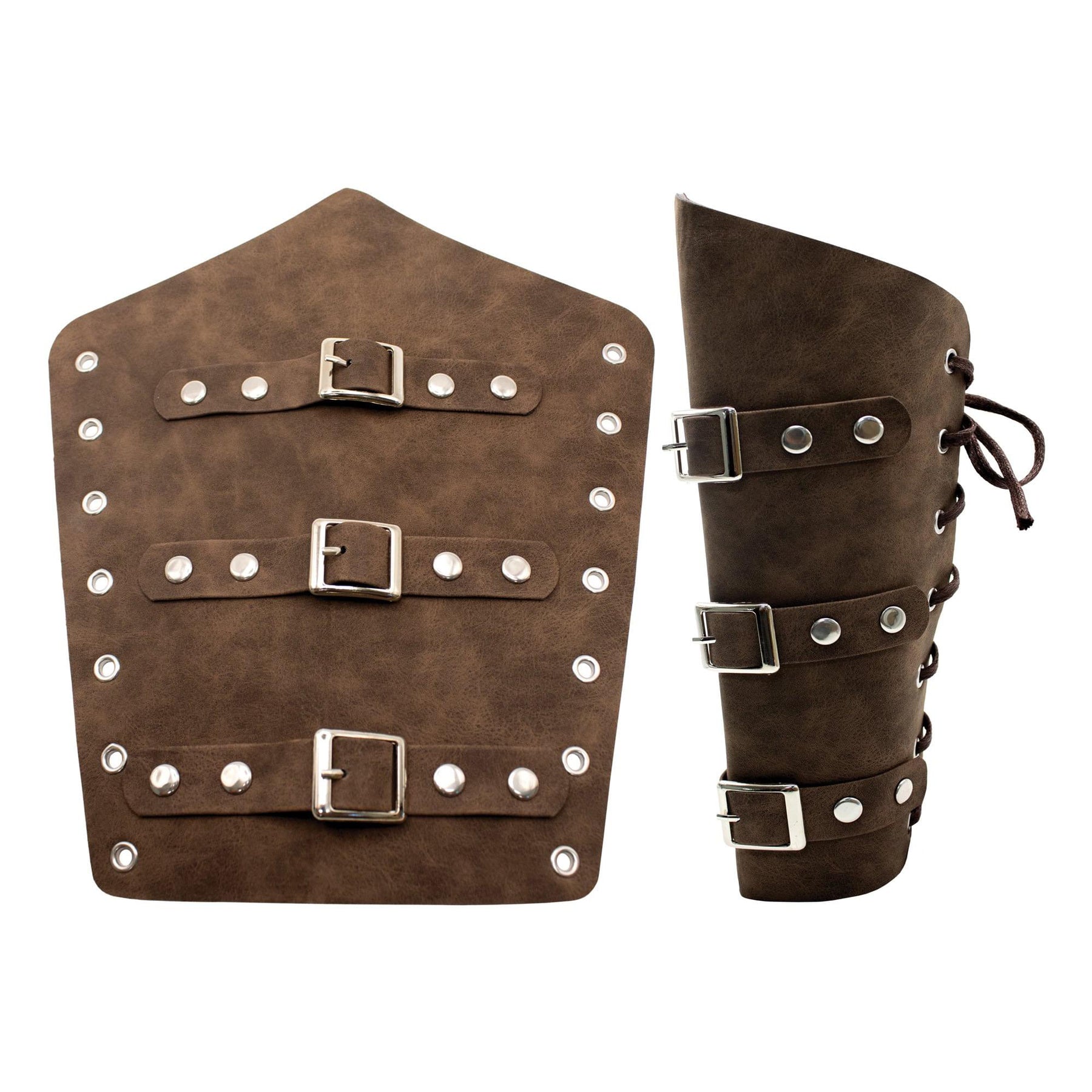 Medieval Faux Leather Adult Costume Arm Cuffs