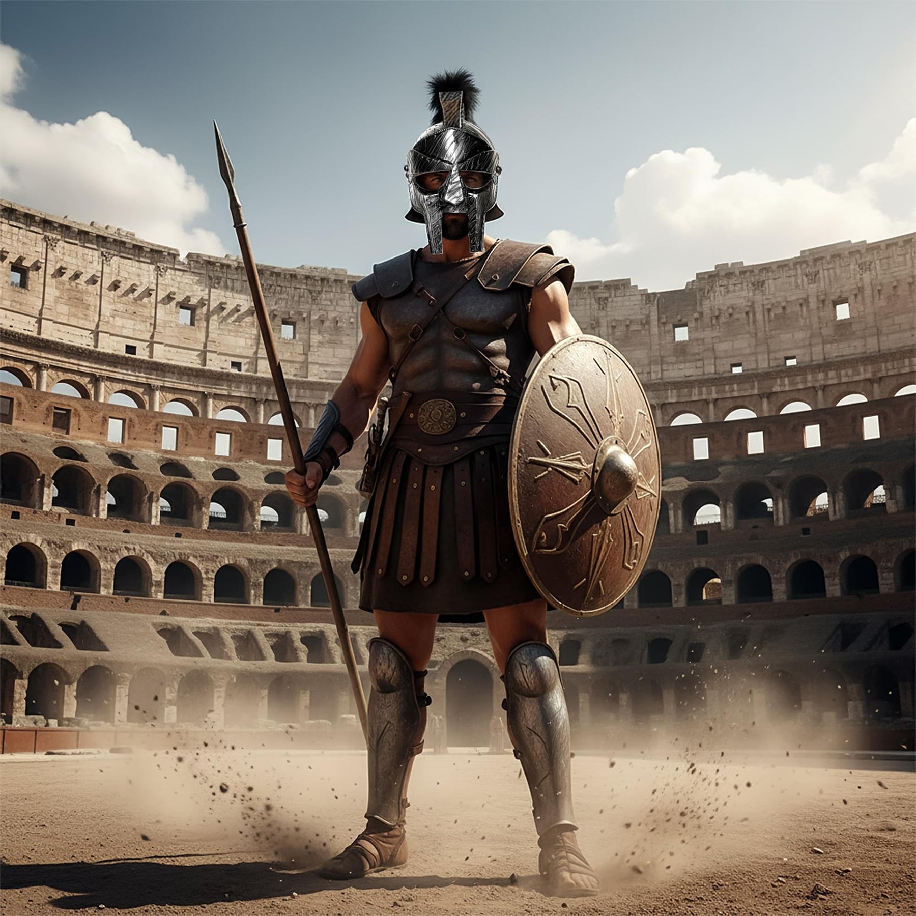 Evil Roman Gladiator Helmet Adult Costume Accessory