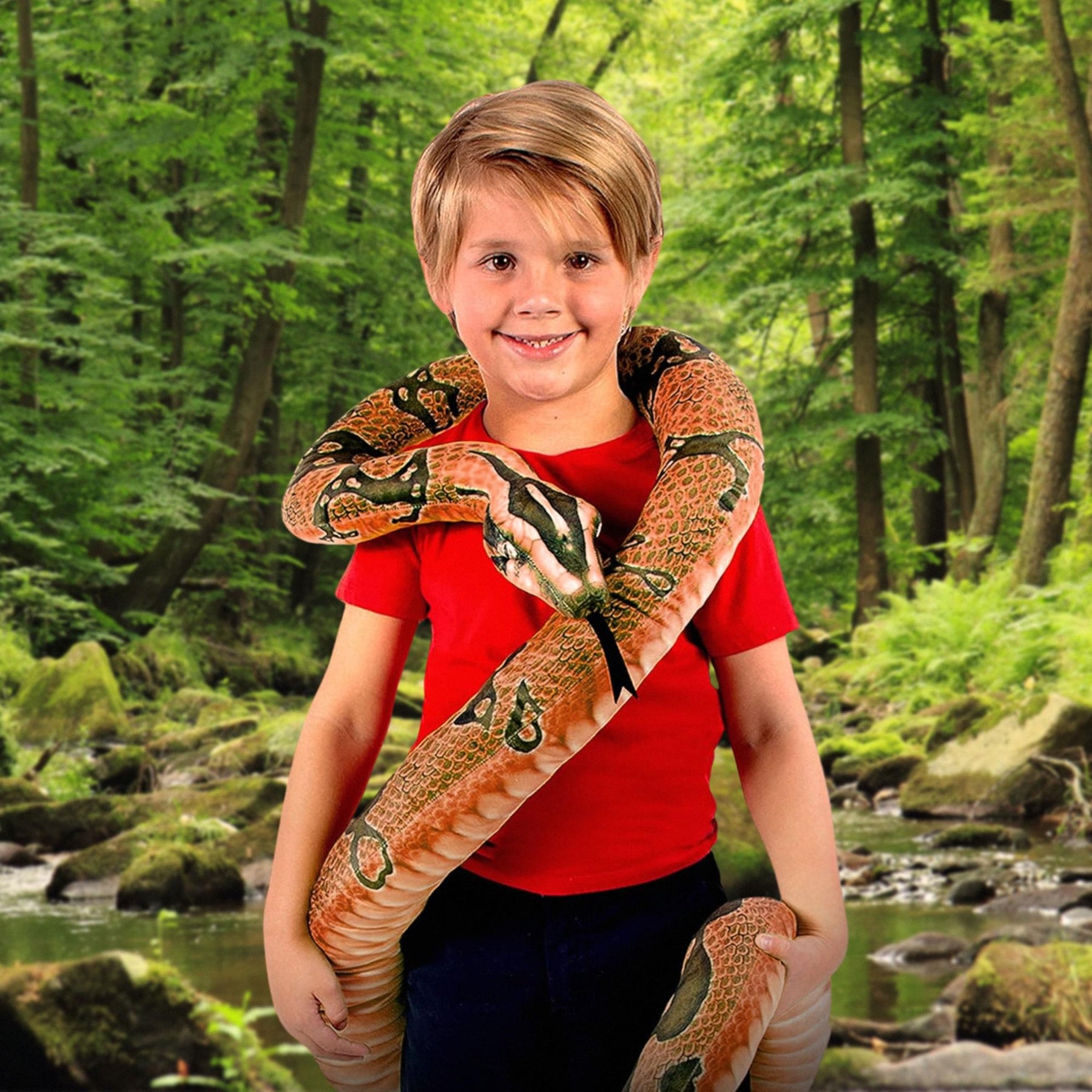 Real Planet Python Brown 78.7 Inch Realistic Soft Plush