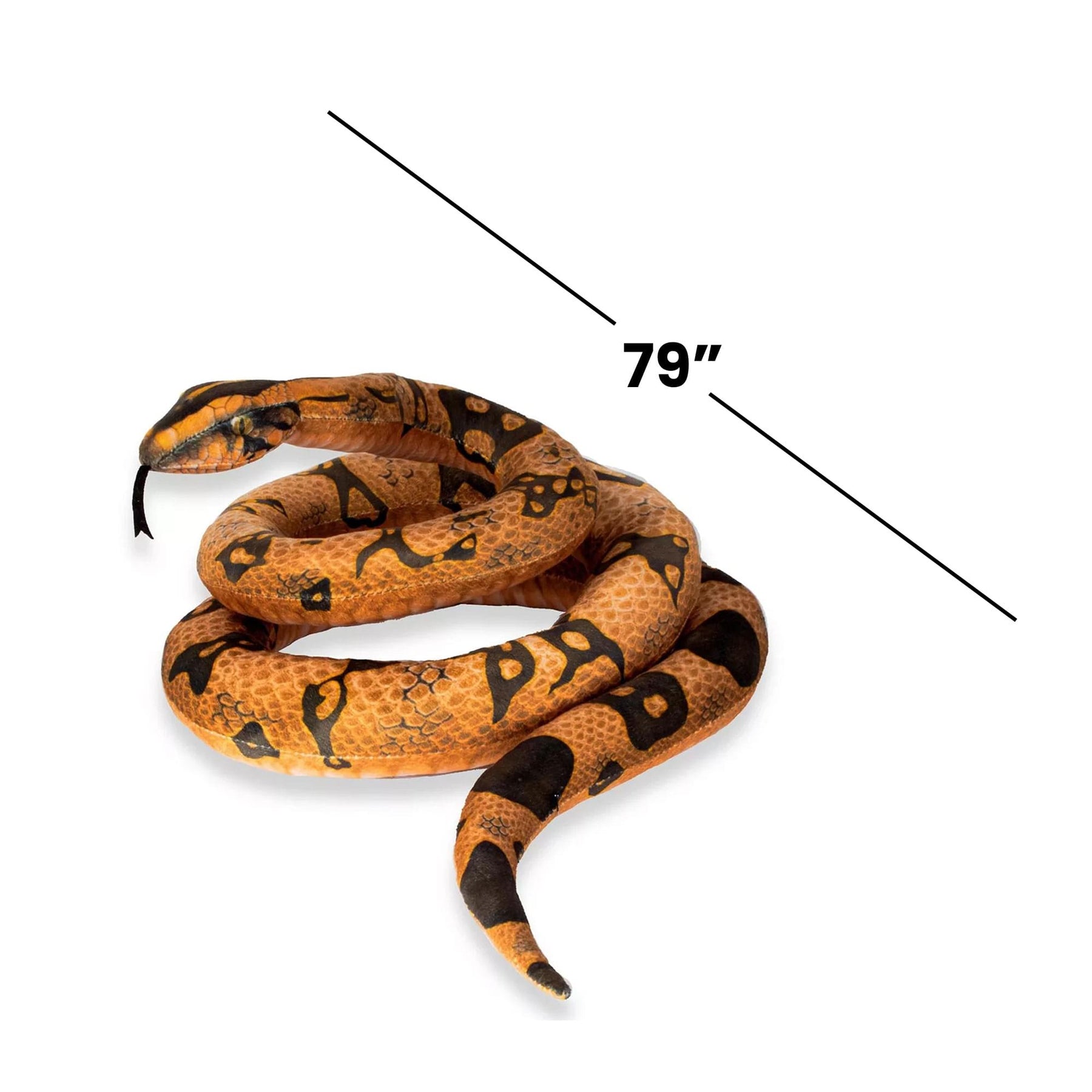 Real Planet Python Brown 78.7 Inch Realistic Soft Plush