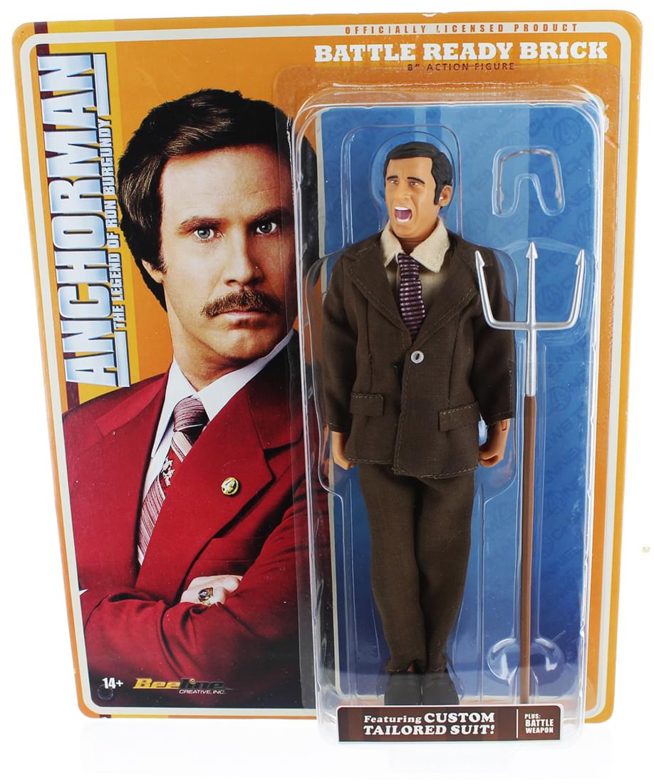 Anchorman 8-Inch Action Figures, Set of 3: Battle Ready Brick, Brian & Champ