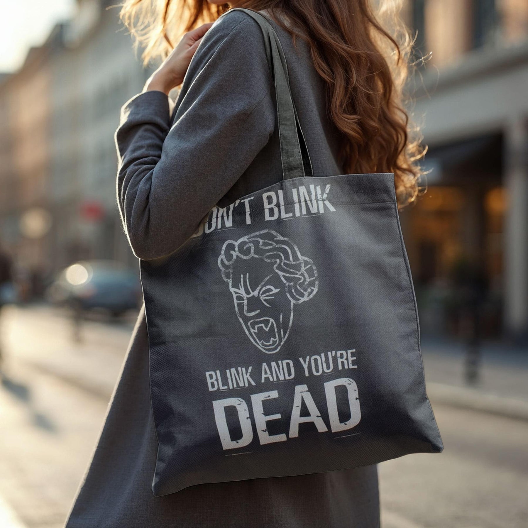Doctor Who Large Tote Bag: Don’t Blink/ Blink And You're Dead
