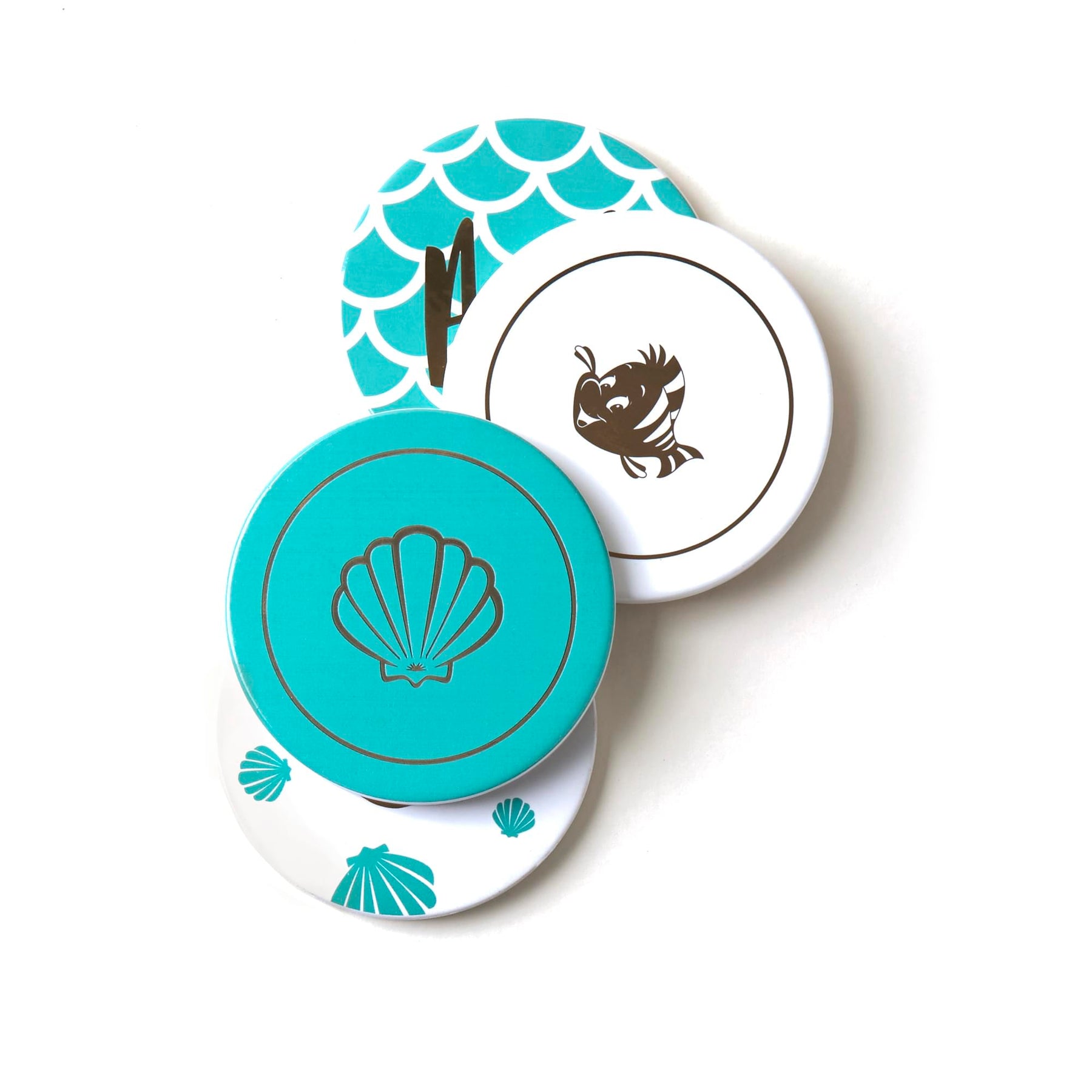 Disney The Little Mermaid 4 Piece Ceramic Coaster Set