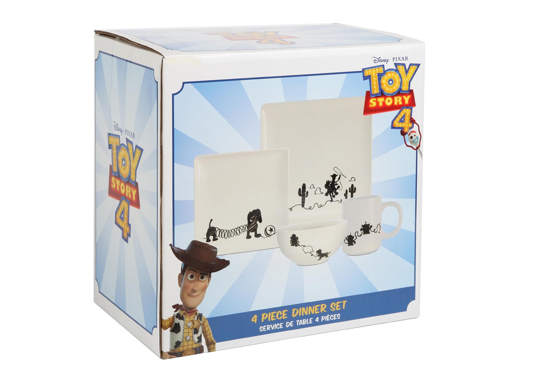 Toy Story 4-Piece Ceramic Dinnerware Set With Scribble Characters