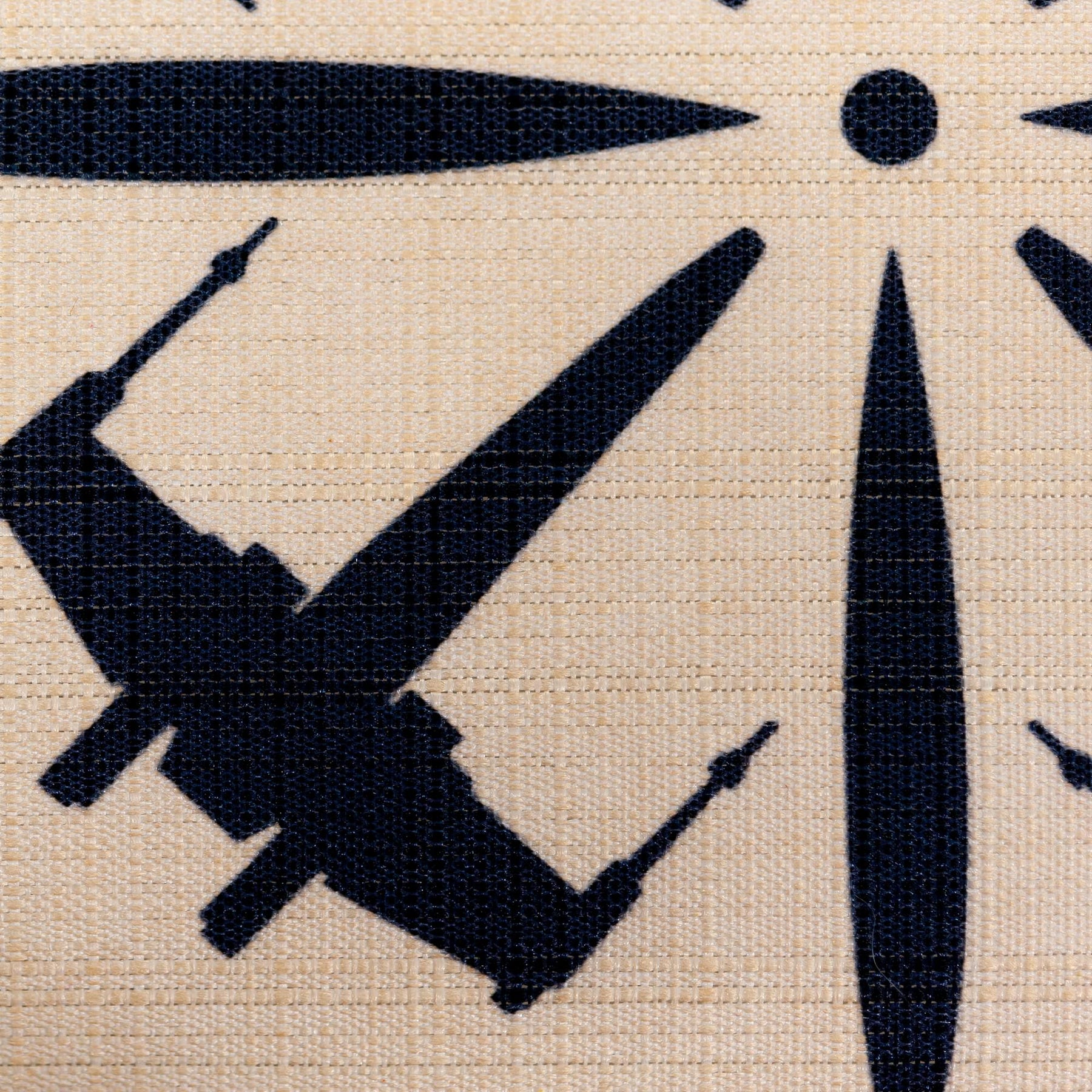 Star Wars Lumbar Throw Pillow | Black X-Wing Fighter Design | 15 x 24 Inches