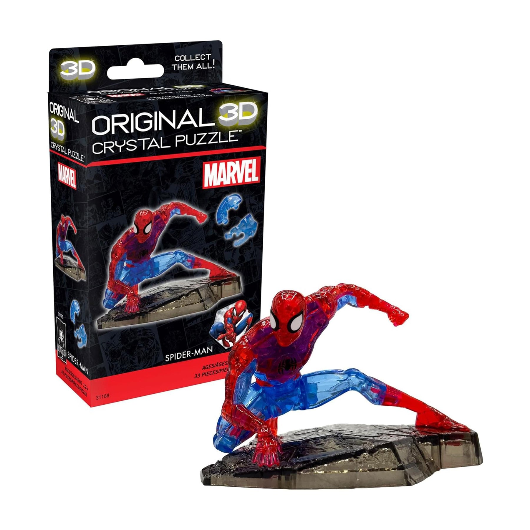 Marvel Spider-Man 33 Piece 3D Crystal Puzzle