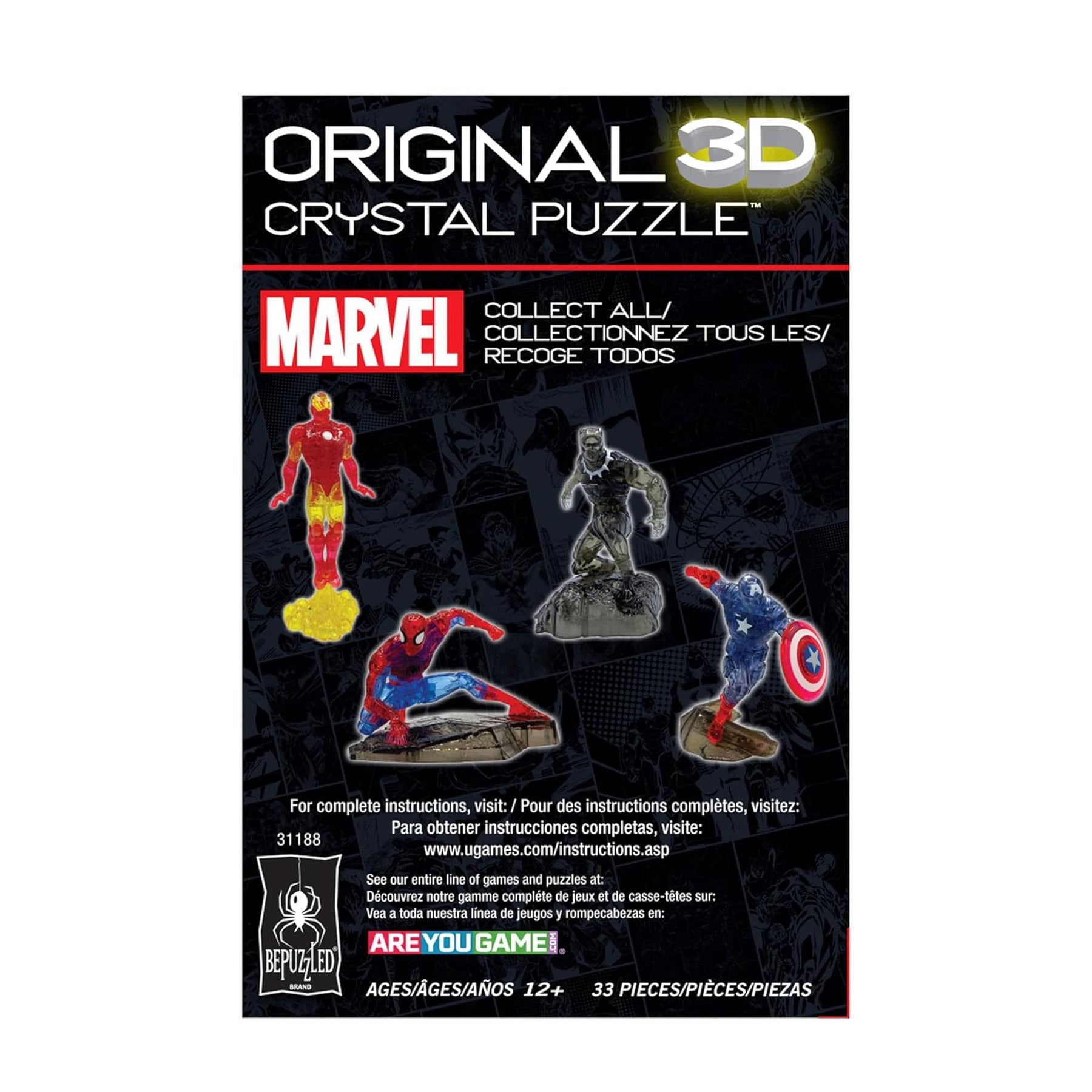 Marvel Spider-Man 33 Piece 3D Crystal Puzzle