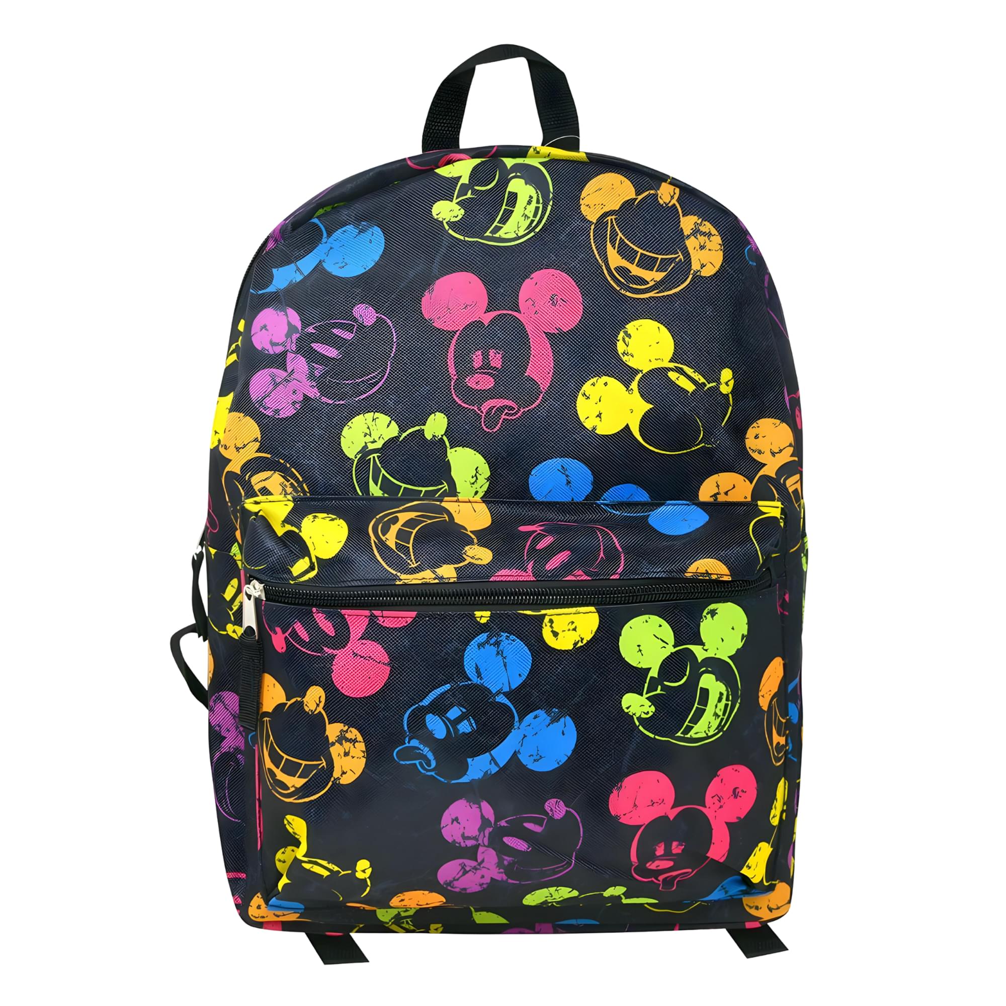 Disney Mickey Mouse Neon Heads 16 Inch Kids Backpack Disney Mickey Mouse Neon Heads 16 Inch Kids Backpack