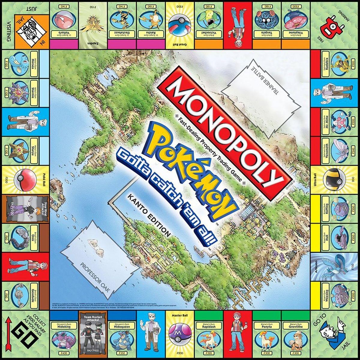 Monopoly Pokemon Kanto Edition Boardgame