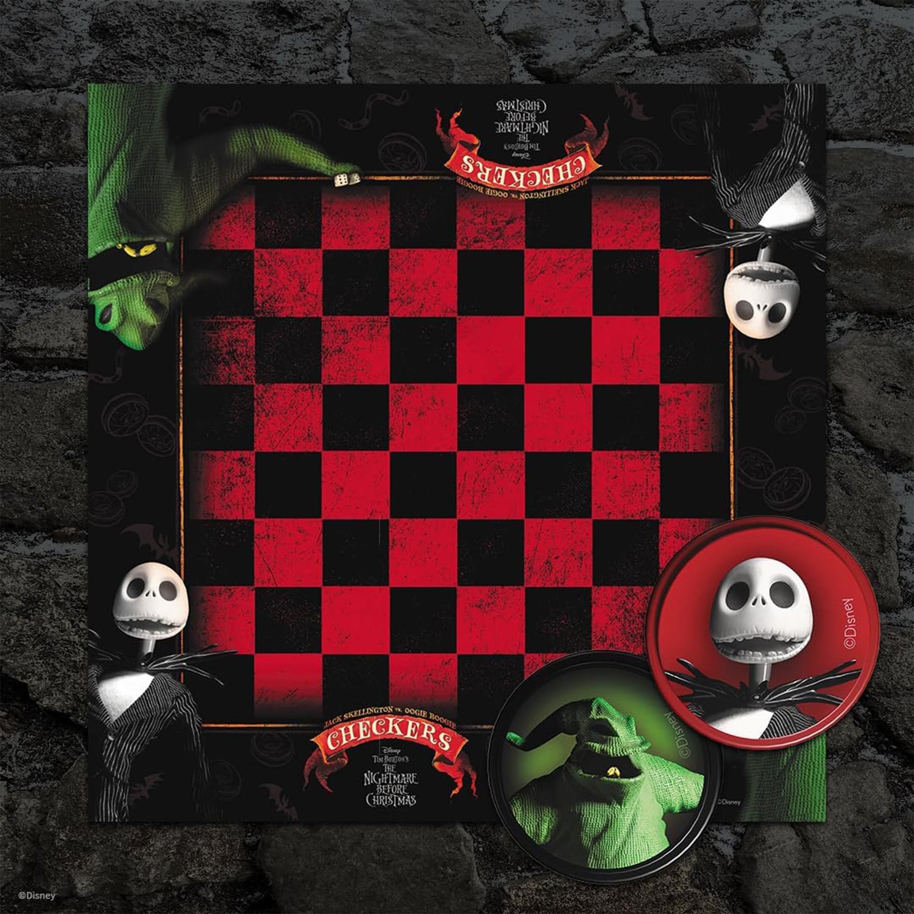 Disney Nightmare Before Christmas Checkers Game