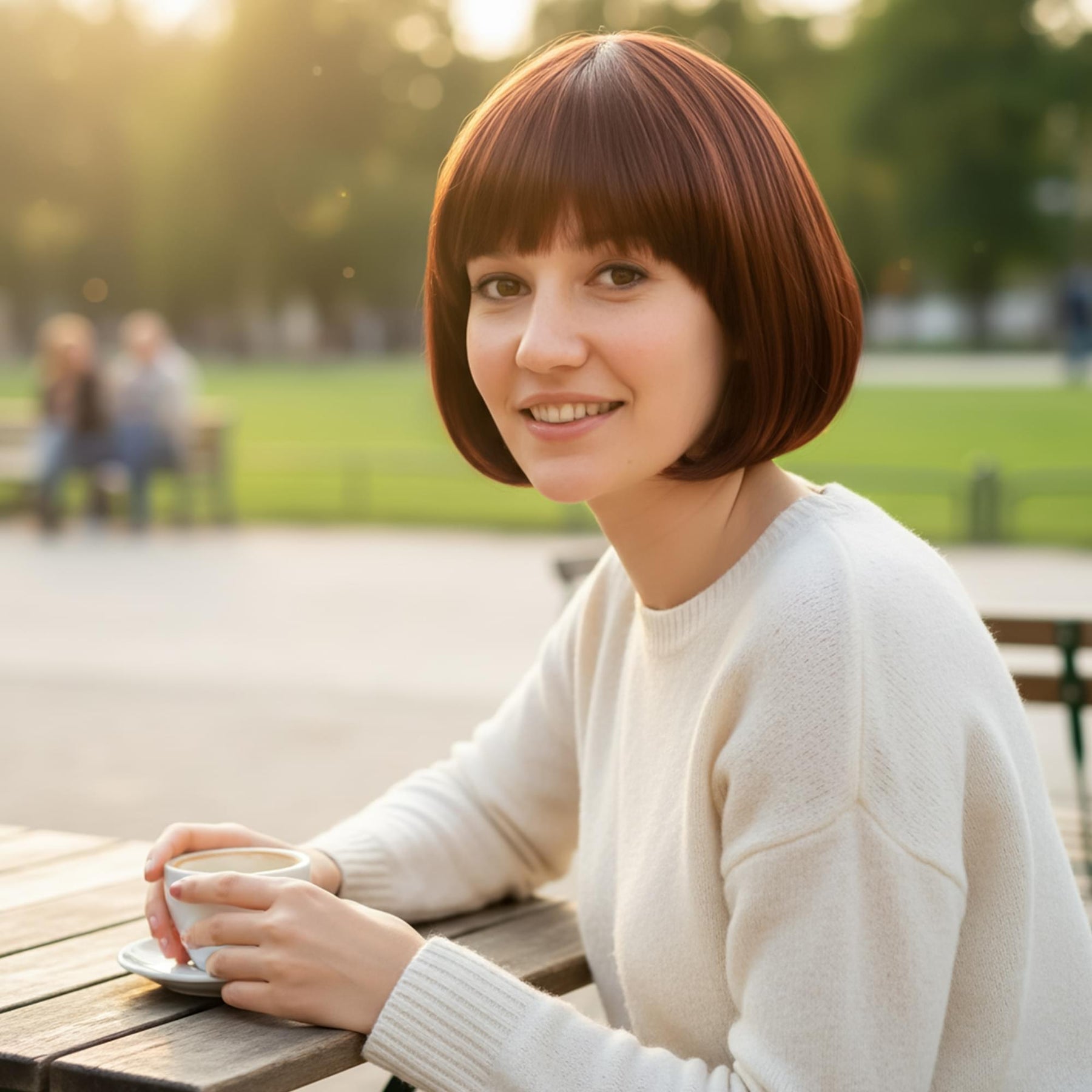 Eve Short Brown Adult Costume Wig