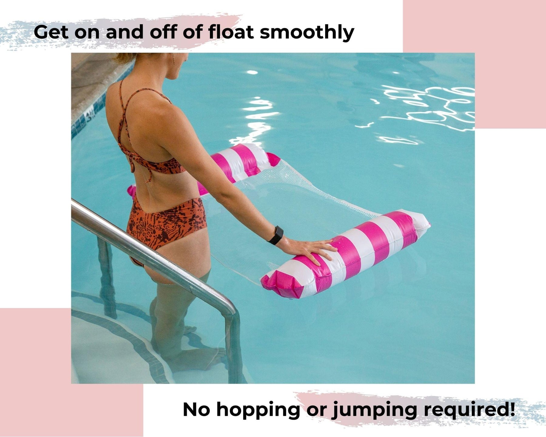 Inflatable Swimming Pool PVC Float Lounge | Pink