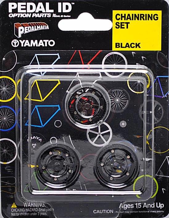 Pedal Id 1:9 Scale Bicycle: Chain Ring Set: Black | Free Shipping