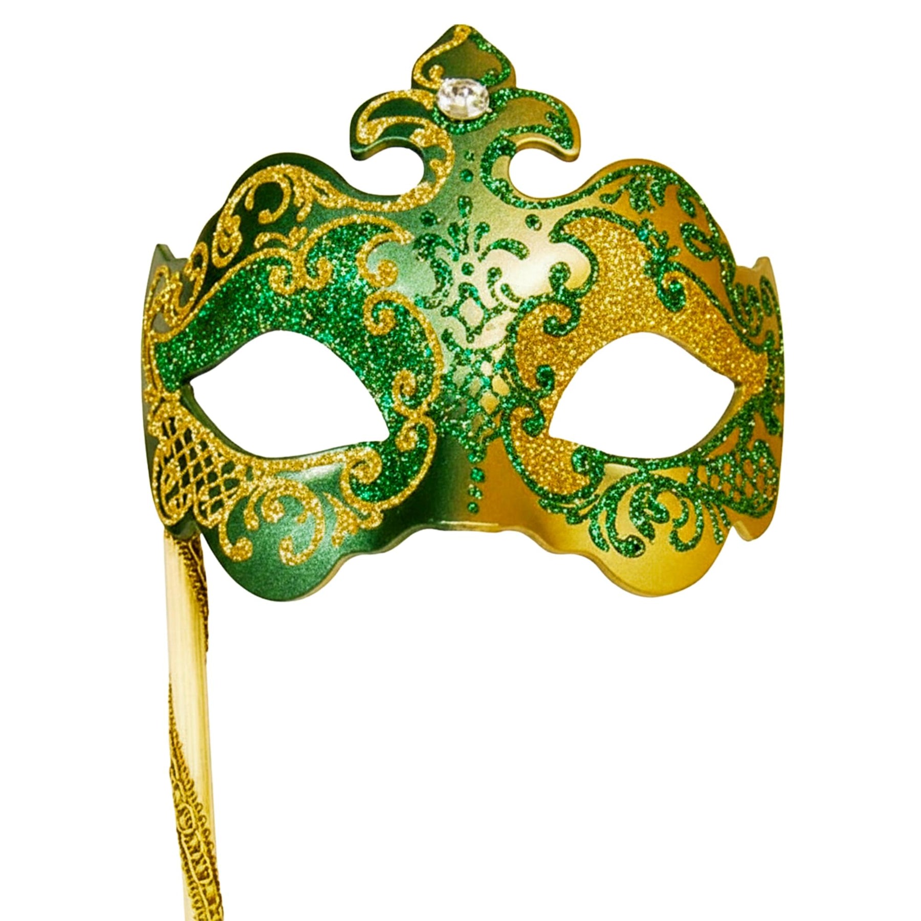 Gold/green Masquerade Mask Costume Accessory