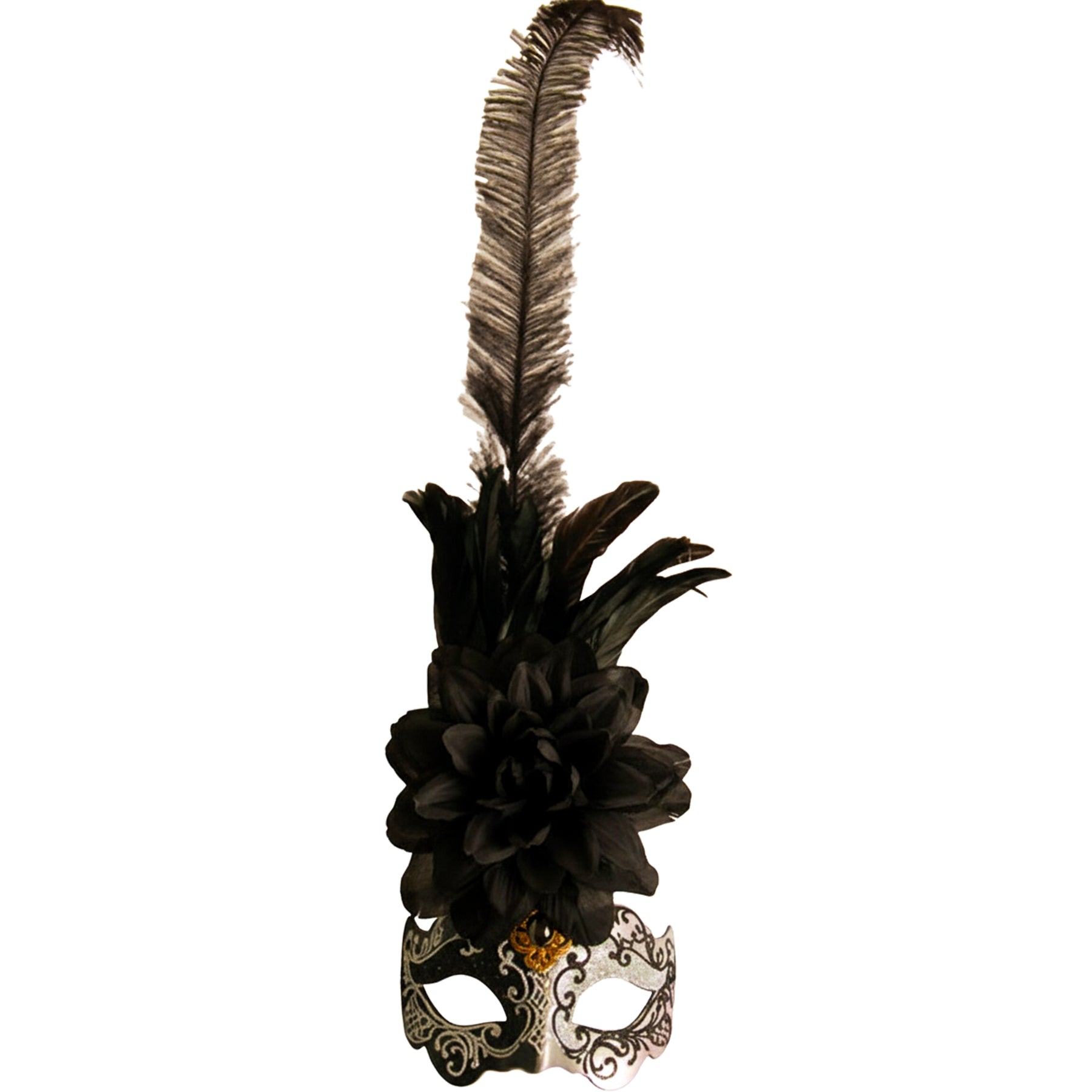 Black/silver Farfallina Mask Costume Accessory