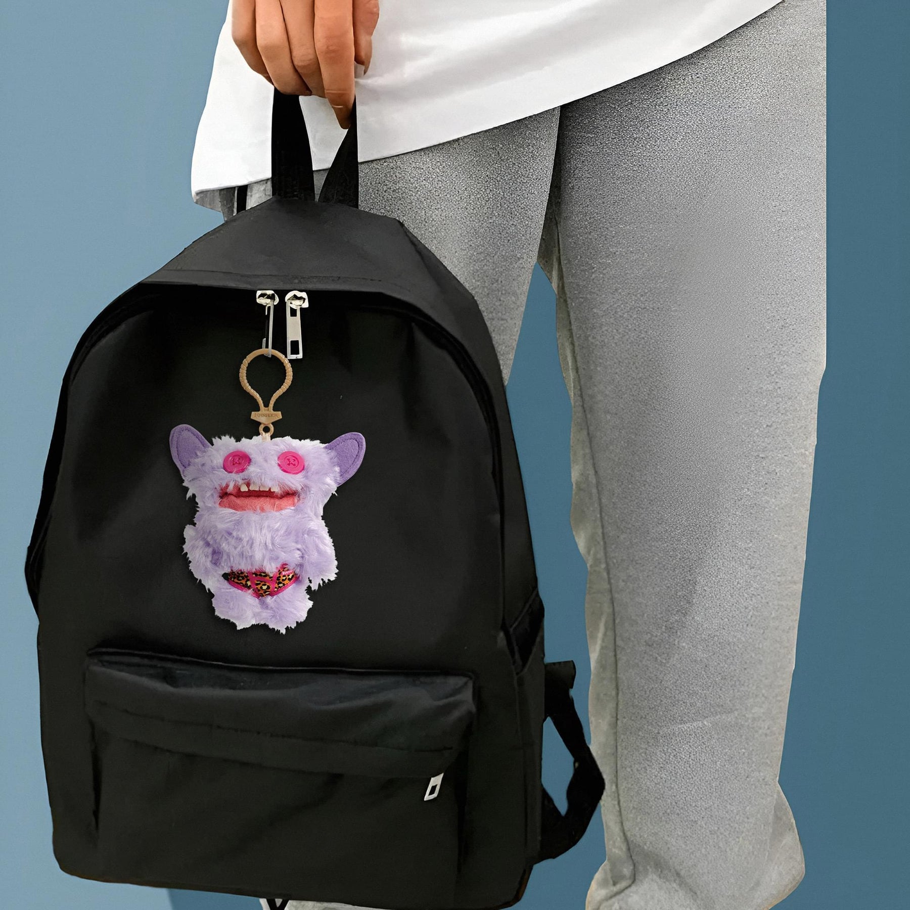 Fugglers 5-Inch Plush Clip-On | Grin Grin - Lilac