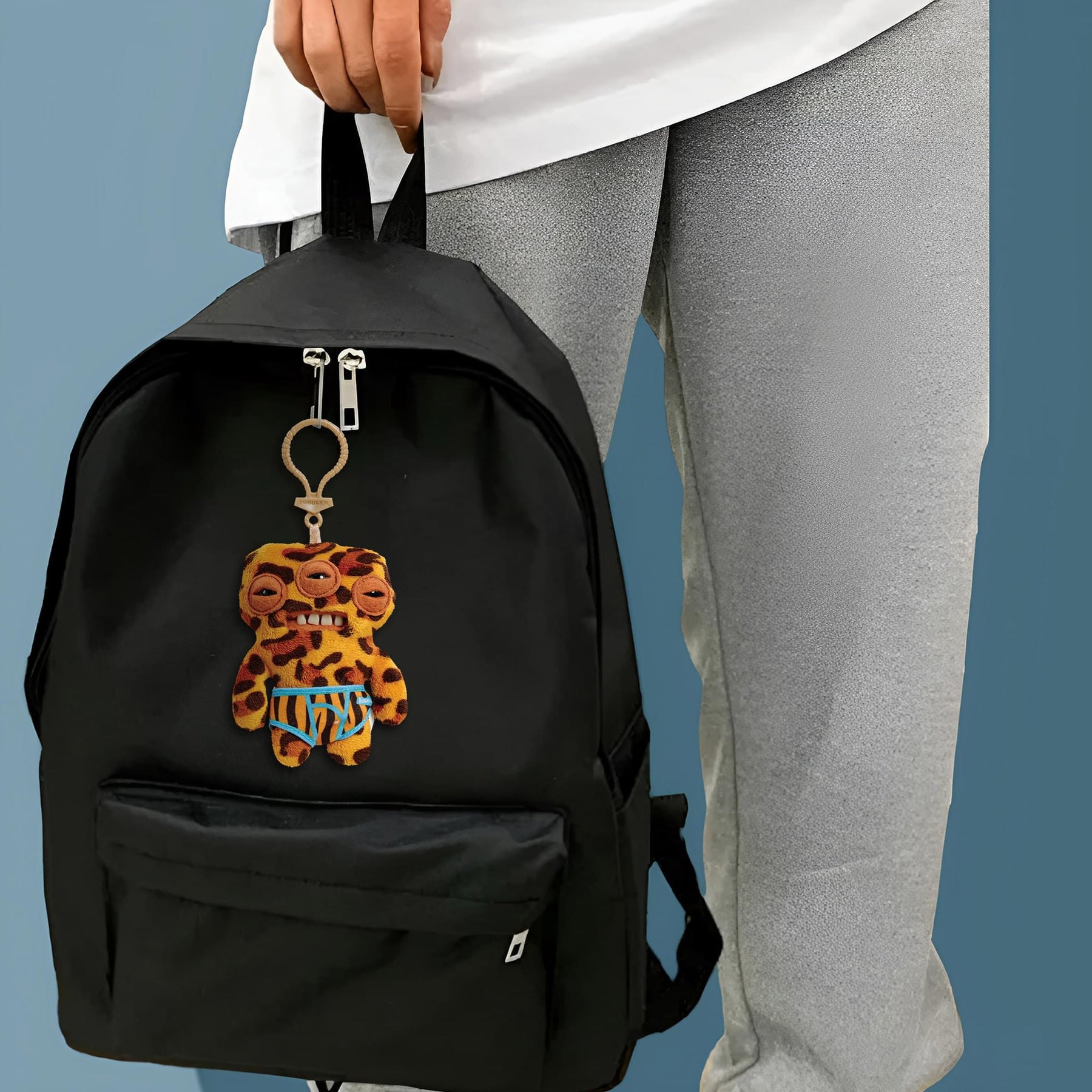Fugglers 5-Inch Plush Clip-On | Annoyed Alien - Leopard