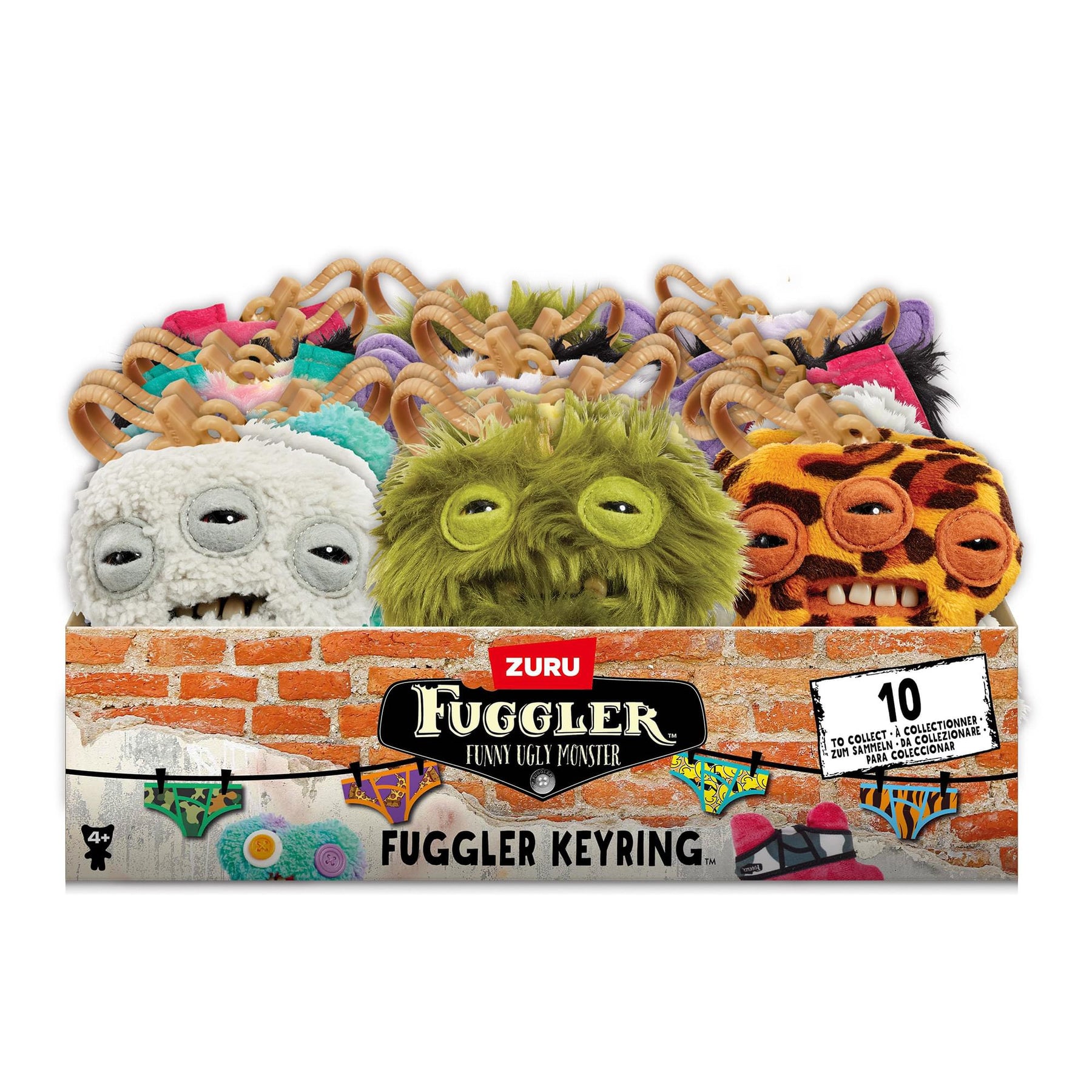 Fugglers 5-Inch Plush Clip-On | Annoyed Alien - Leopard