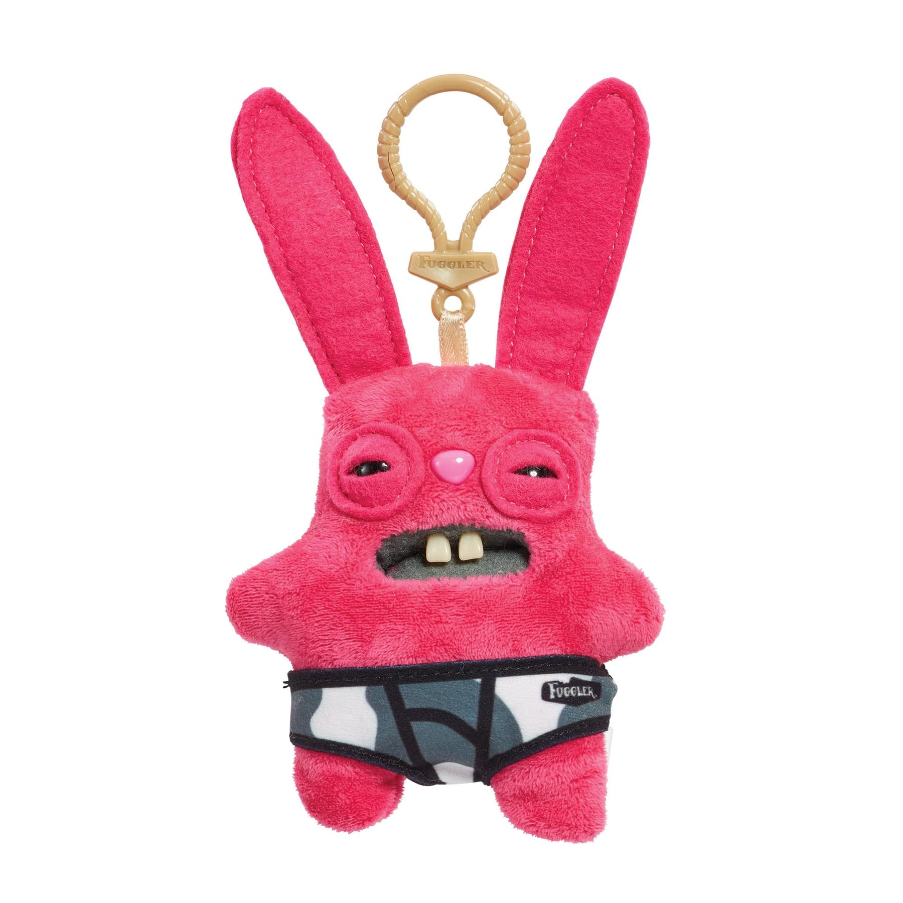 Fugglers 5-Inch Plush Clip-On | Rabid Rabbit - Pink