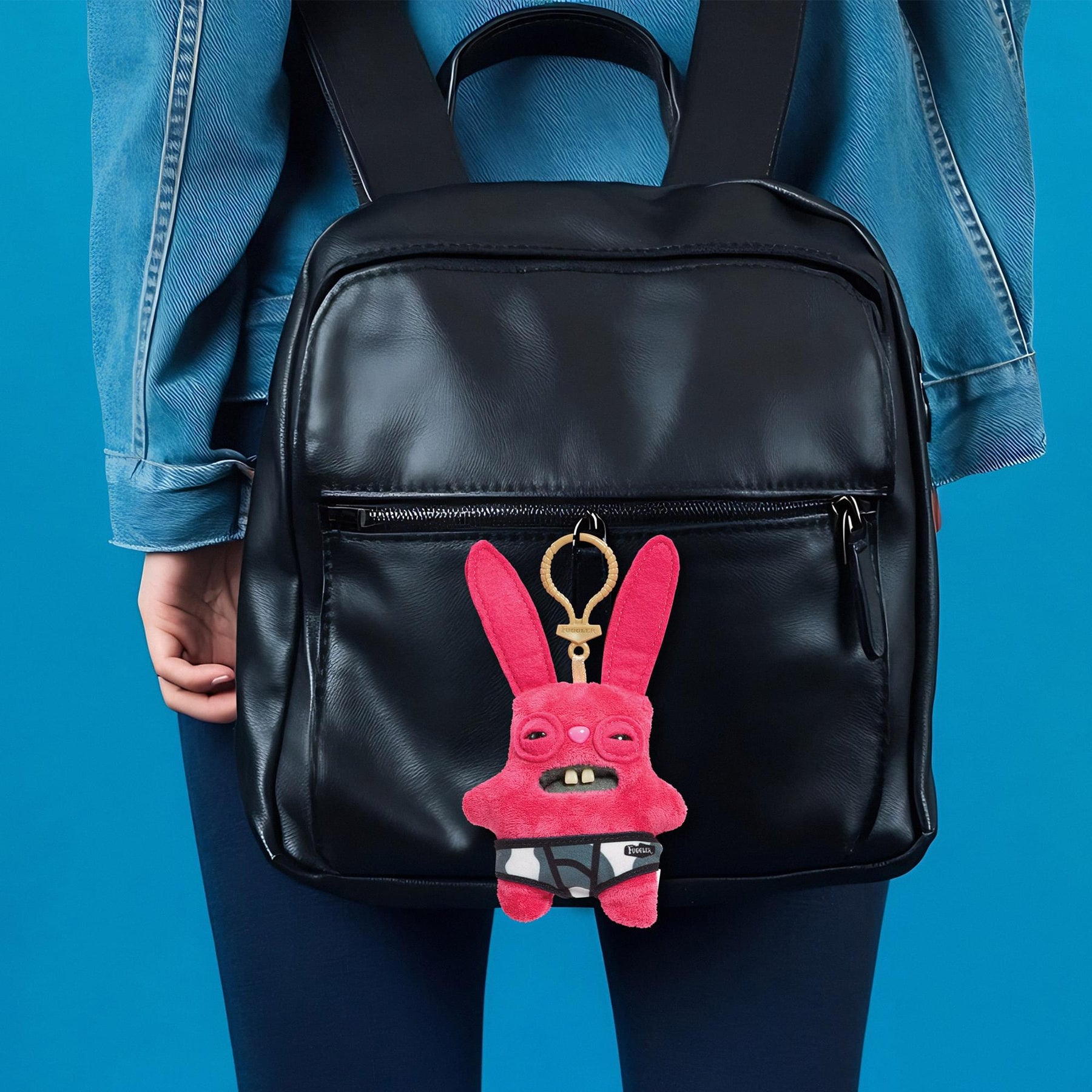 Fugglers 5-Inch Plush Clip-On | Rabid Rabbit - Pink