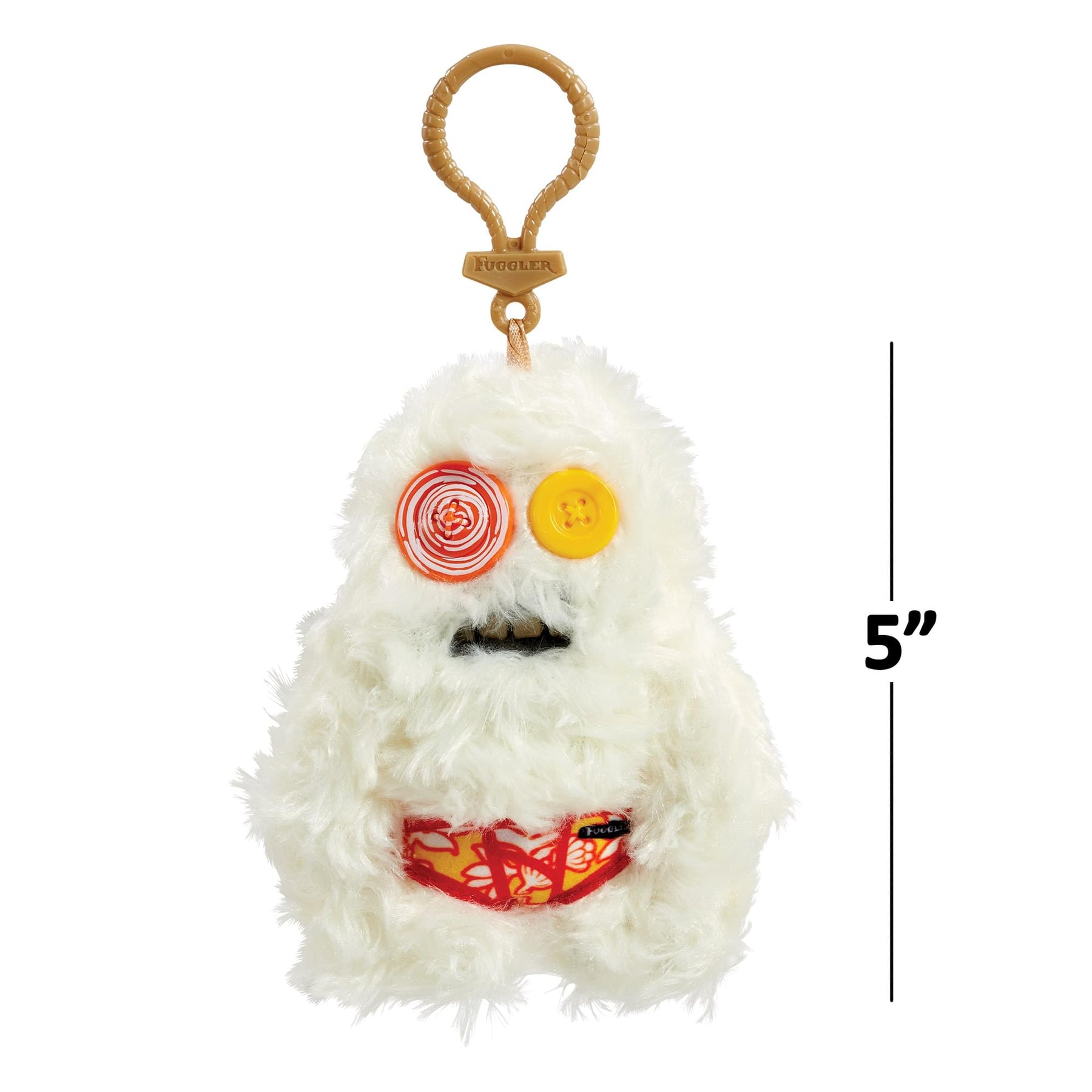 Fugglers 5-Inch Plush Clip-On | Sasquoosh - White