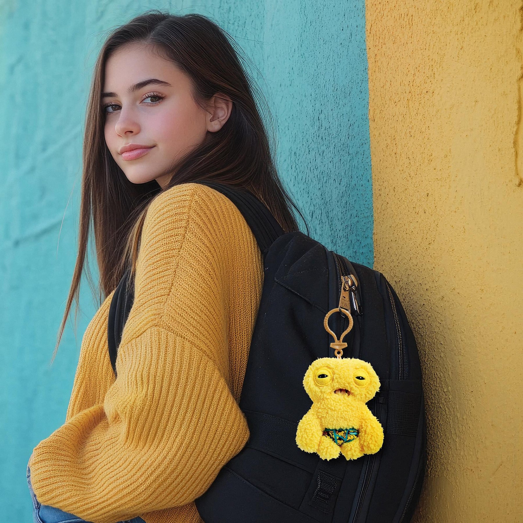 Fugglers 5-Inch Plush Clip-On | Squidge - Yellow