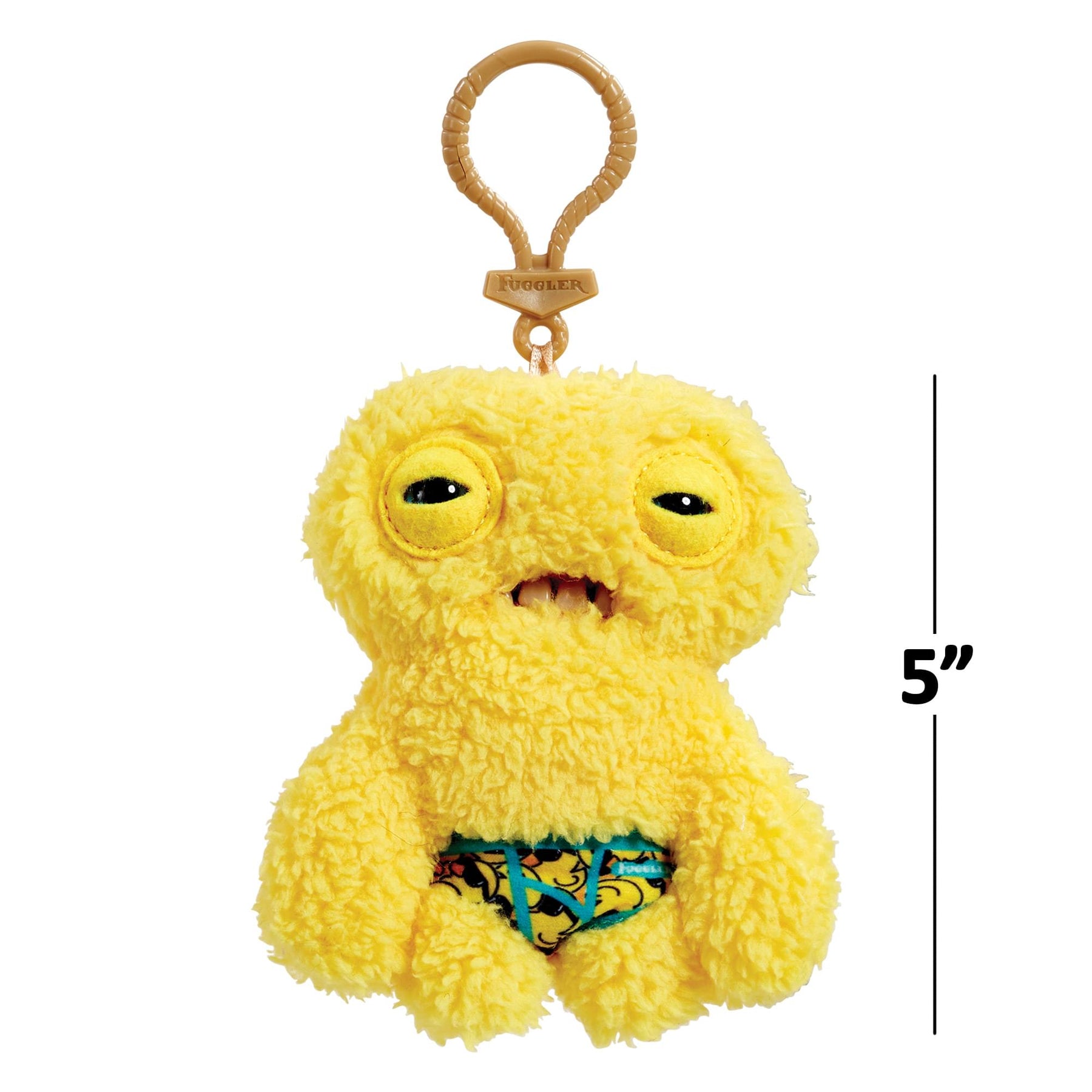 Fugglers 5-Inch Plush Clip-On | Squidge - Yellow