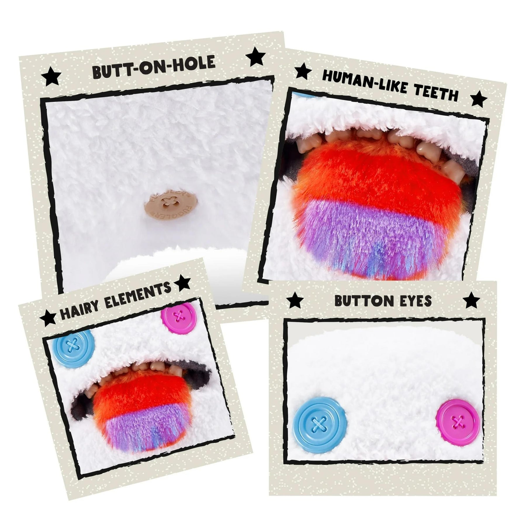 Fuggler Hairy Fuggs 9 Inch Plush | Oogah Boogah (Rainbow Tongue)