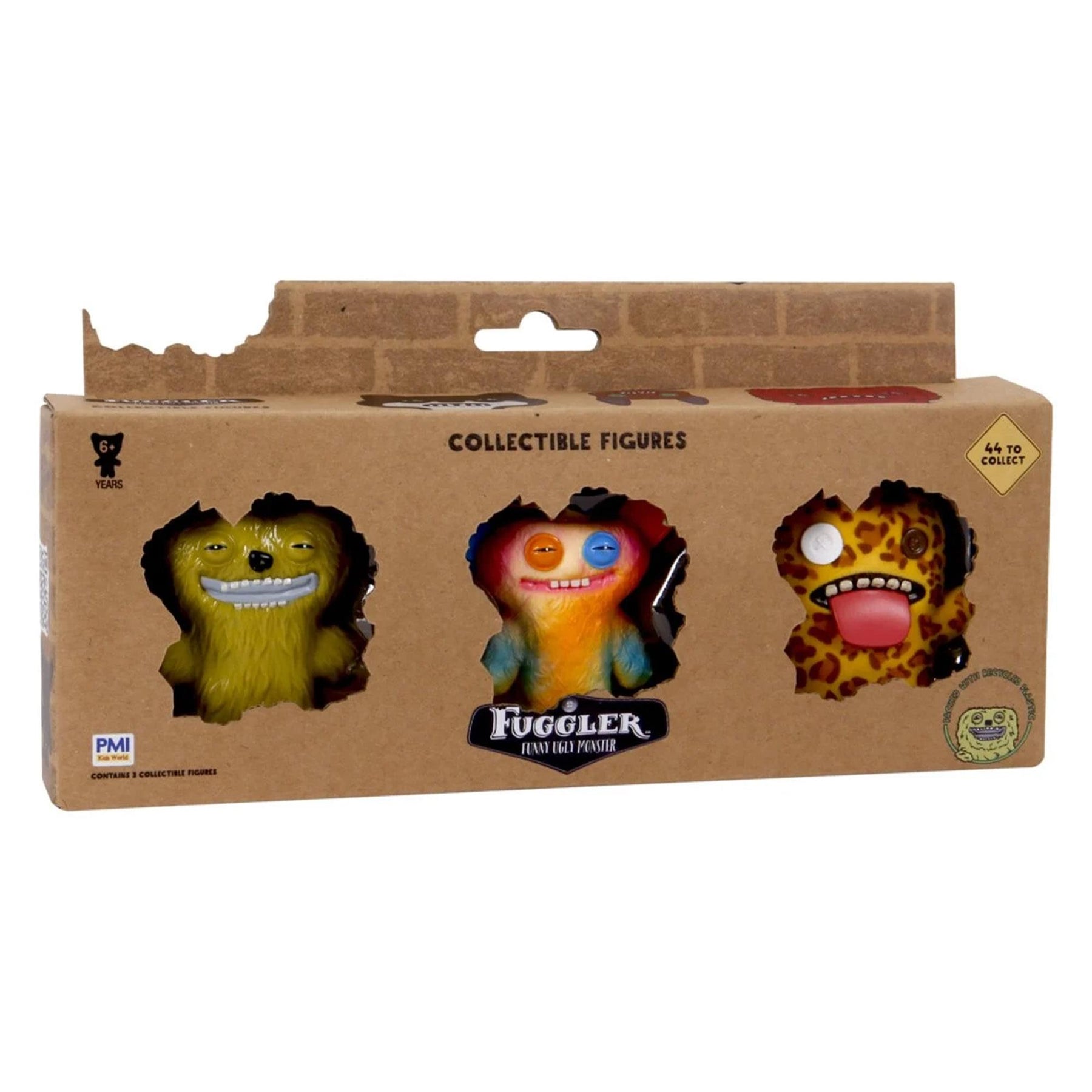 Fuggler 2.5 Inch Figure 3-Pack | Dark Green, Orange, Leopard Print