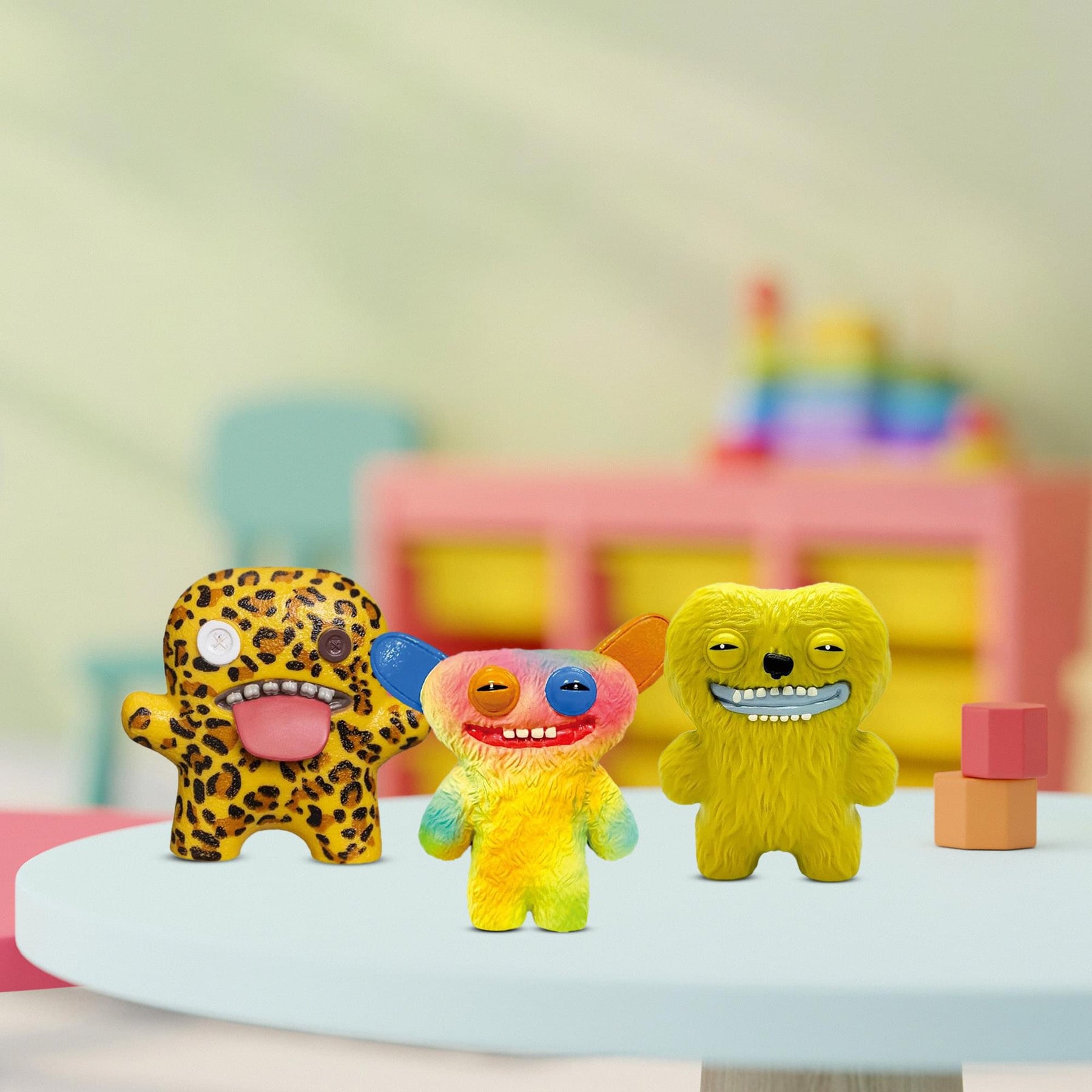 Fuggler 2.5 Inch Figure 3-Pack | Dark Green, Orange, Leopard Print