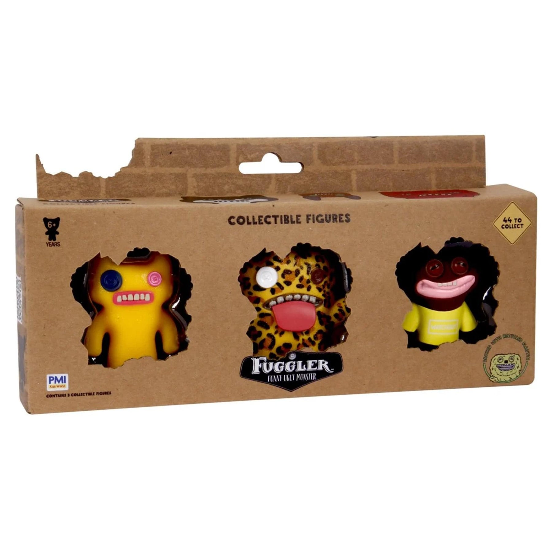 Fuggler 2.5 Inch Figure 3-Pack | Dark Yellow, Leopard Print, Black/Yellow