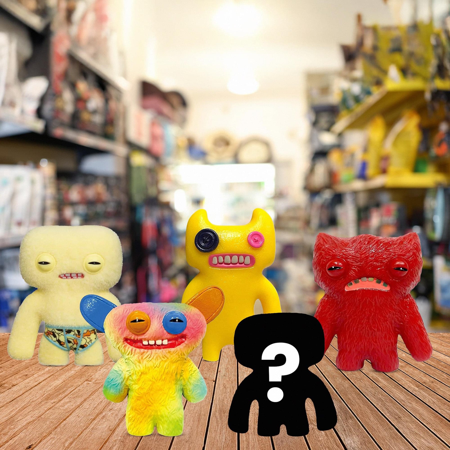 Fuggler 2.5 Inch Figure 5-Pack | Orange, Brown, Dark Yellow, Yellow