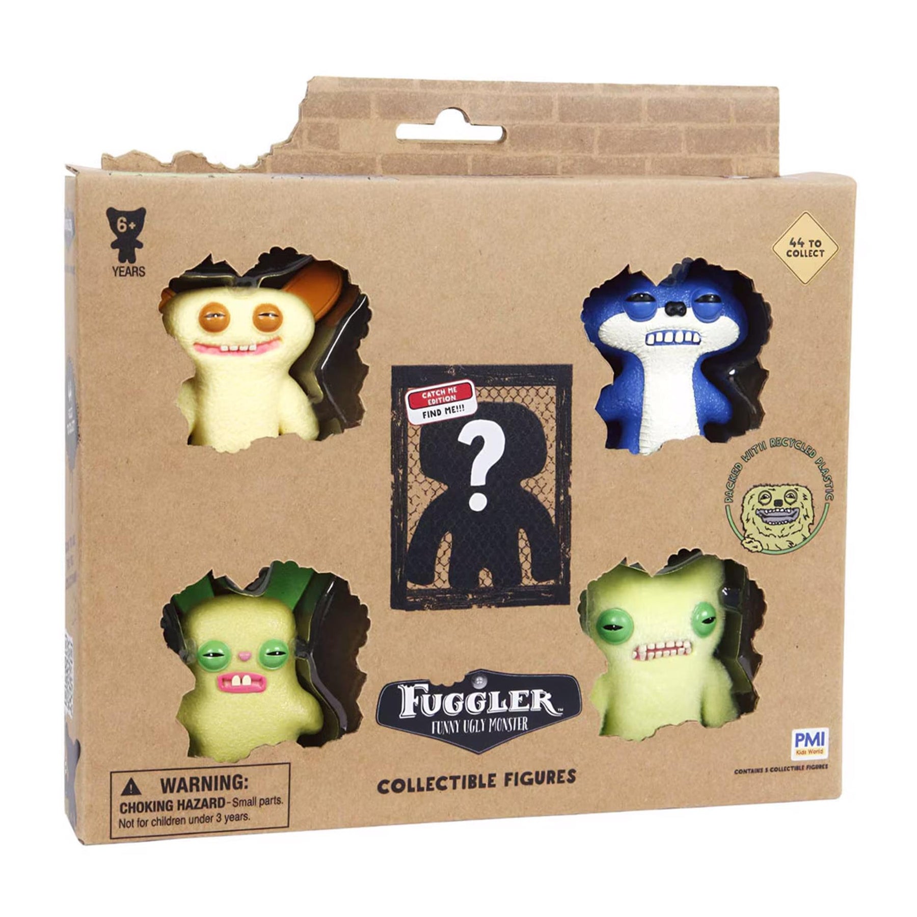 Fuggler 2.5 Inch Figure 5-Pack | Yellow, Blue/White, Green, Green