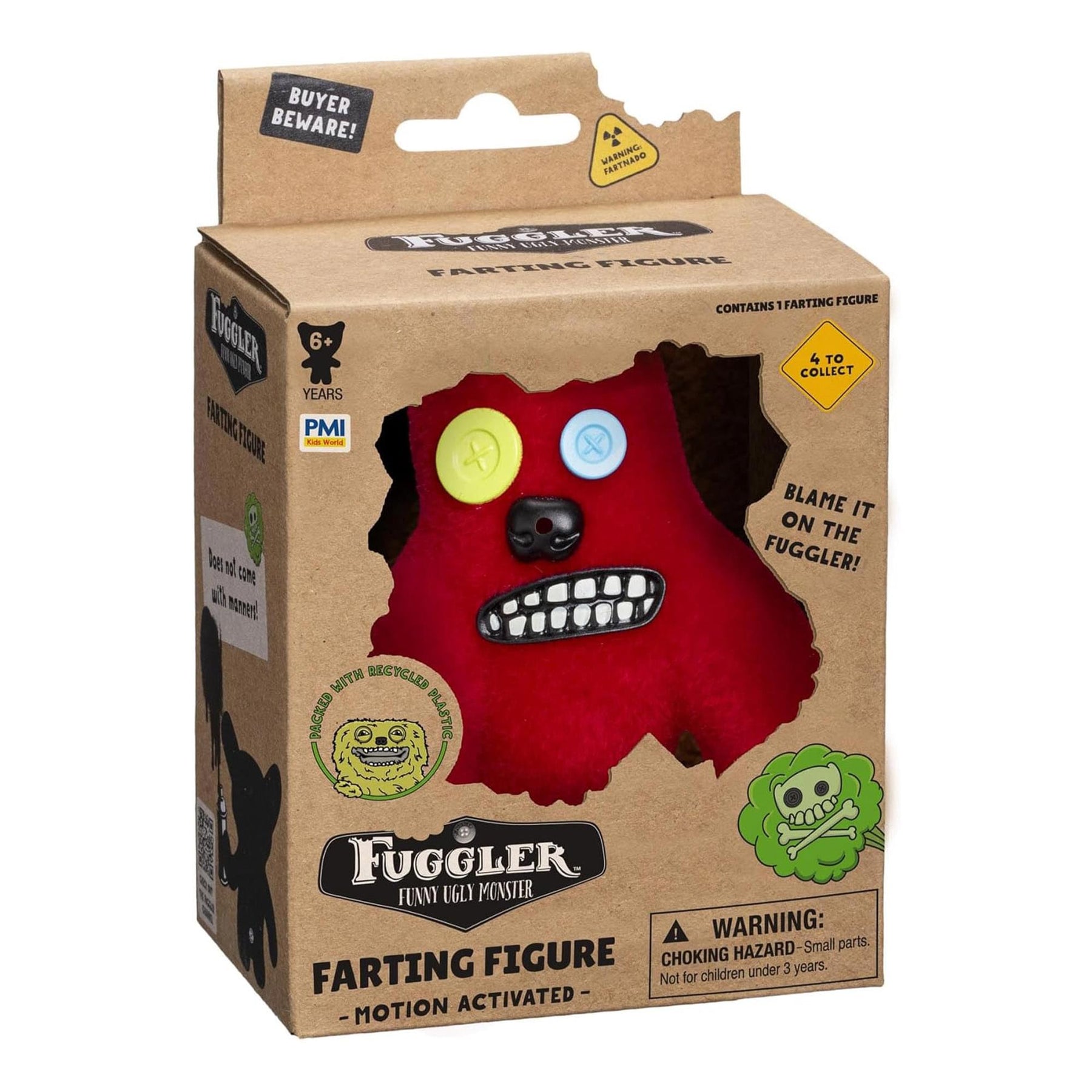 Fuggler Farting 3.5 Inch Vinyl Figure | Red Fuggler